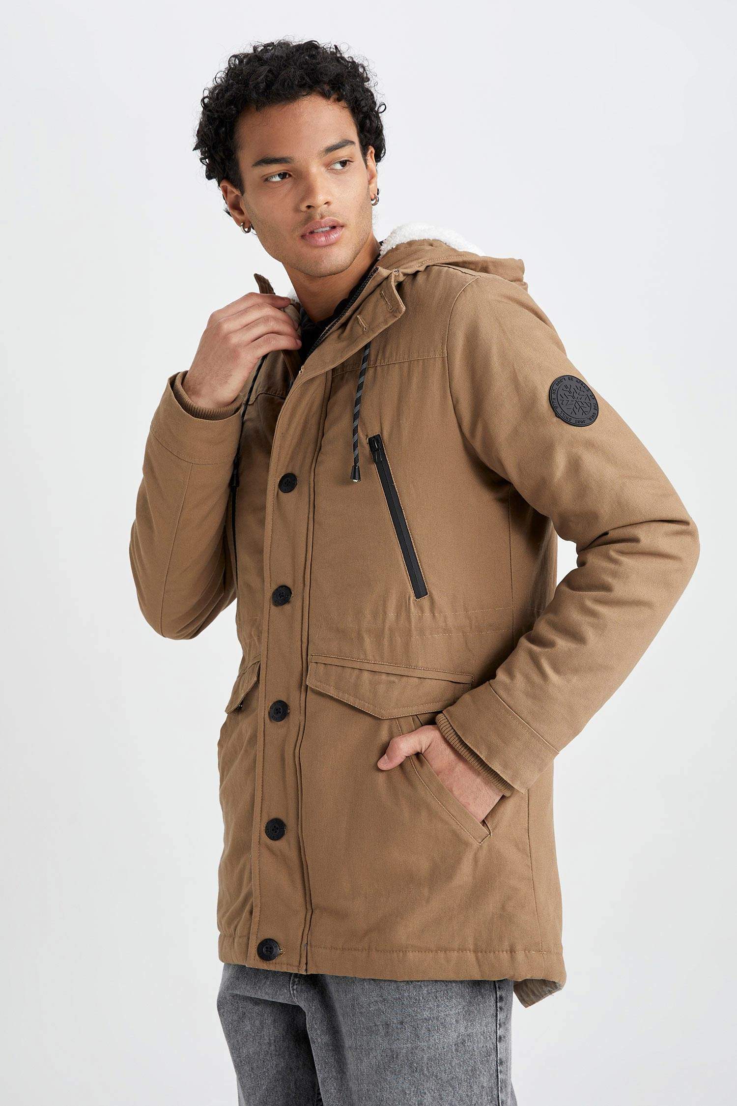 бас киімді шерпа Пальто