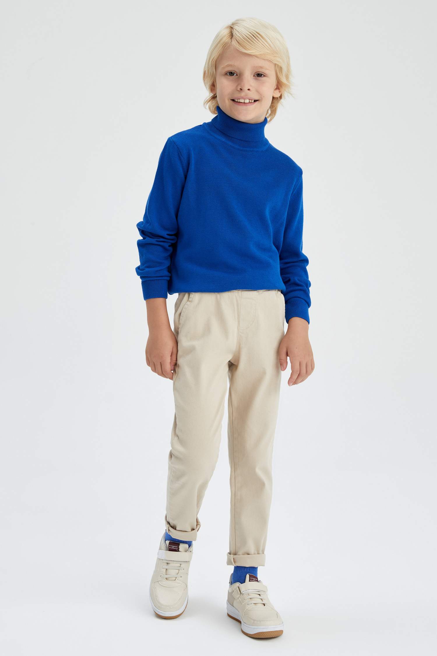 Blue Boys & Teens Boy Regular Fit Turtleneck Pullover 2529638 | DeFacto