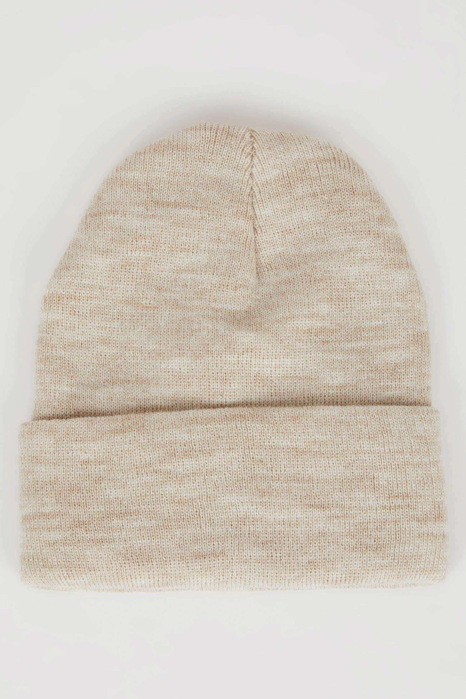 Kadın Dokuma Etiketli Triko Bere