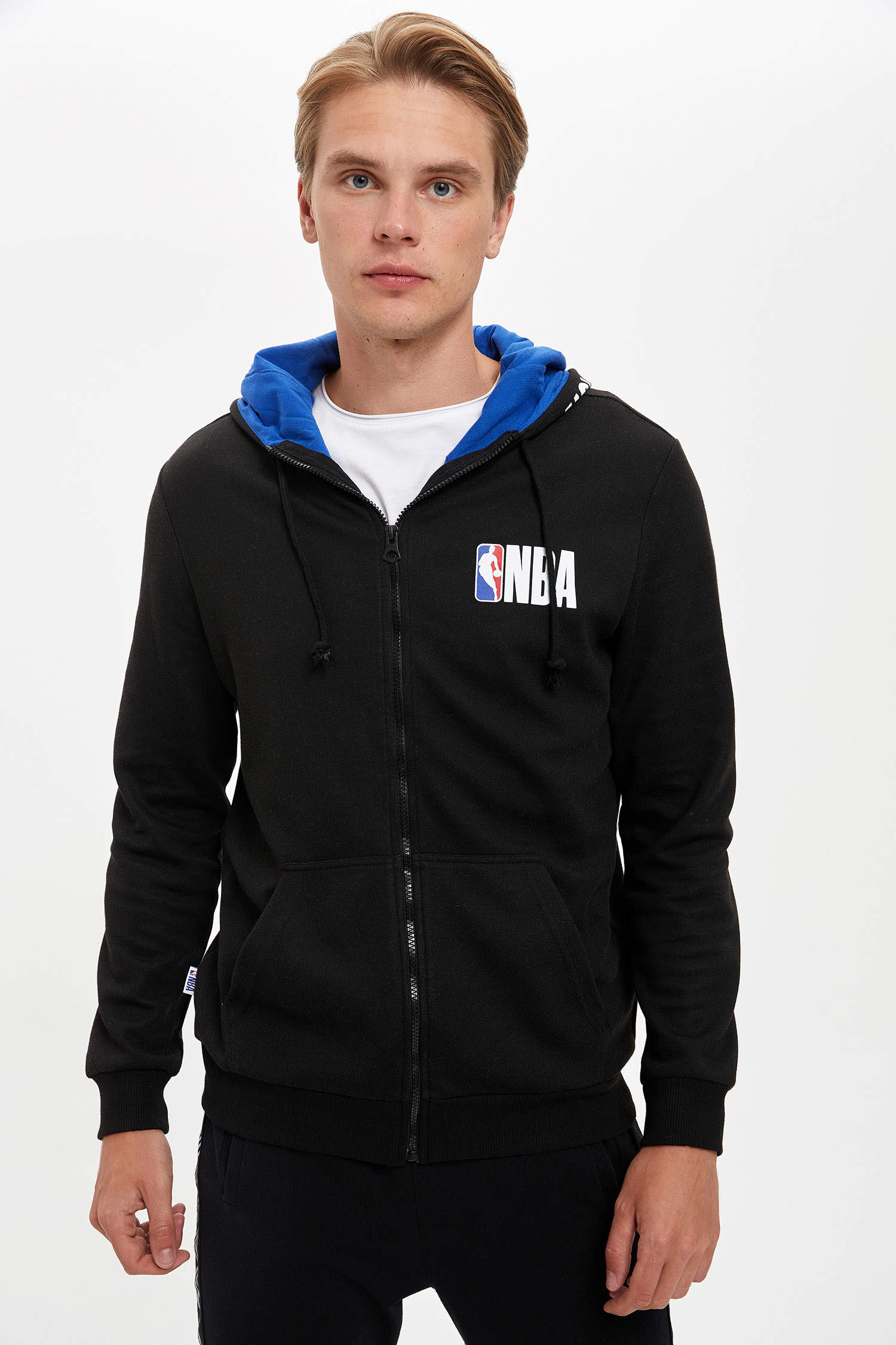 Defacto NBA Lisanslı Unisex Fermuarlı Kapüşonlu Sweatshirt. 1
