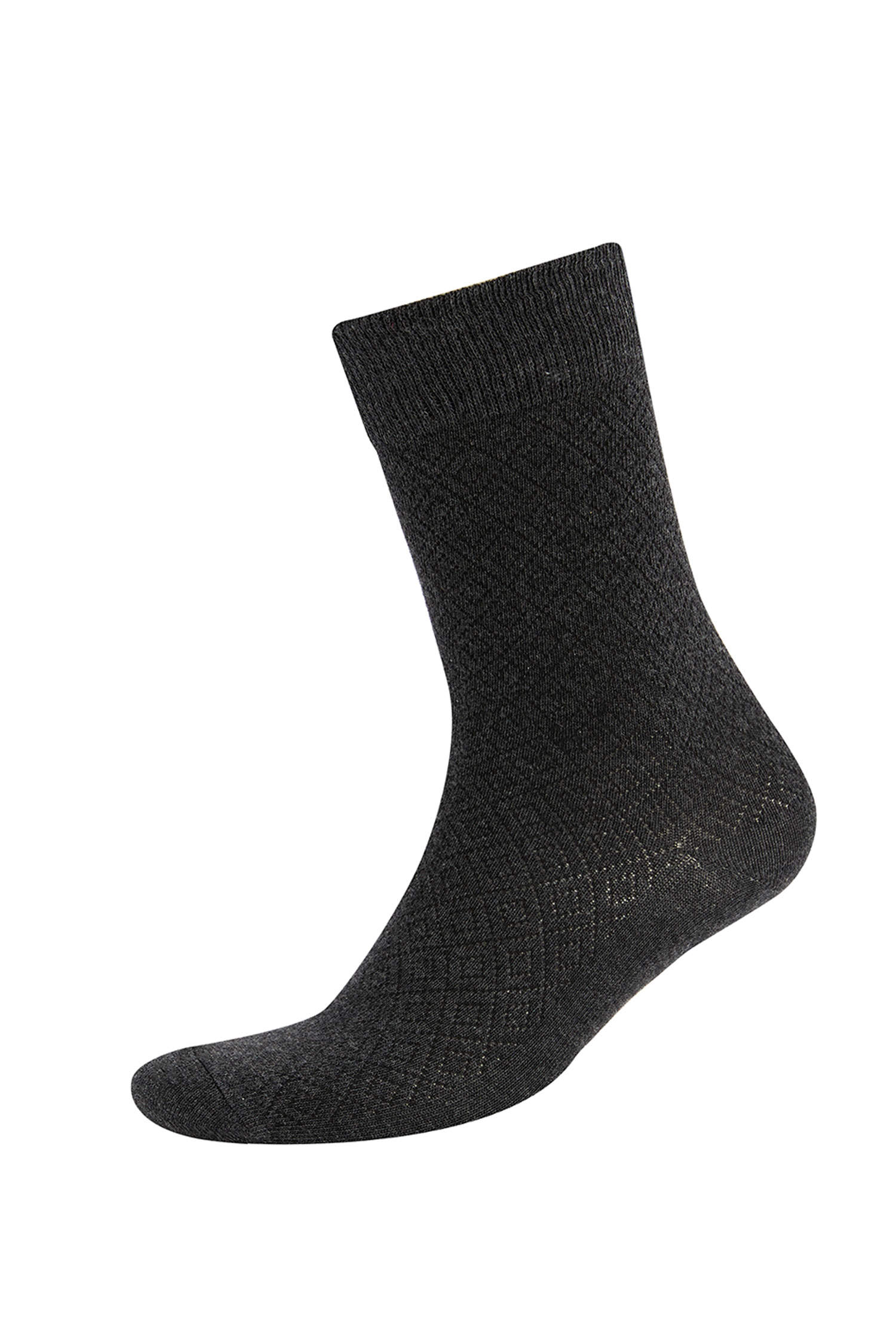 Defacto Erkek Pamuklu Desenli 3'lü Soket Çorap. 1
