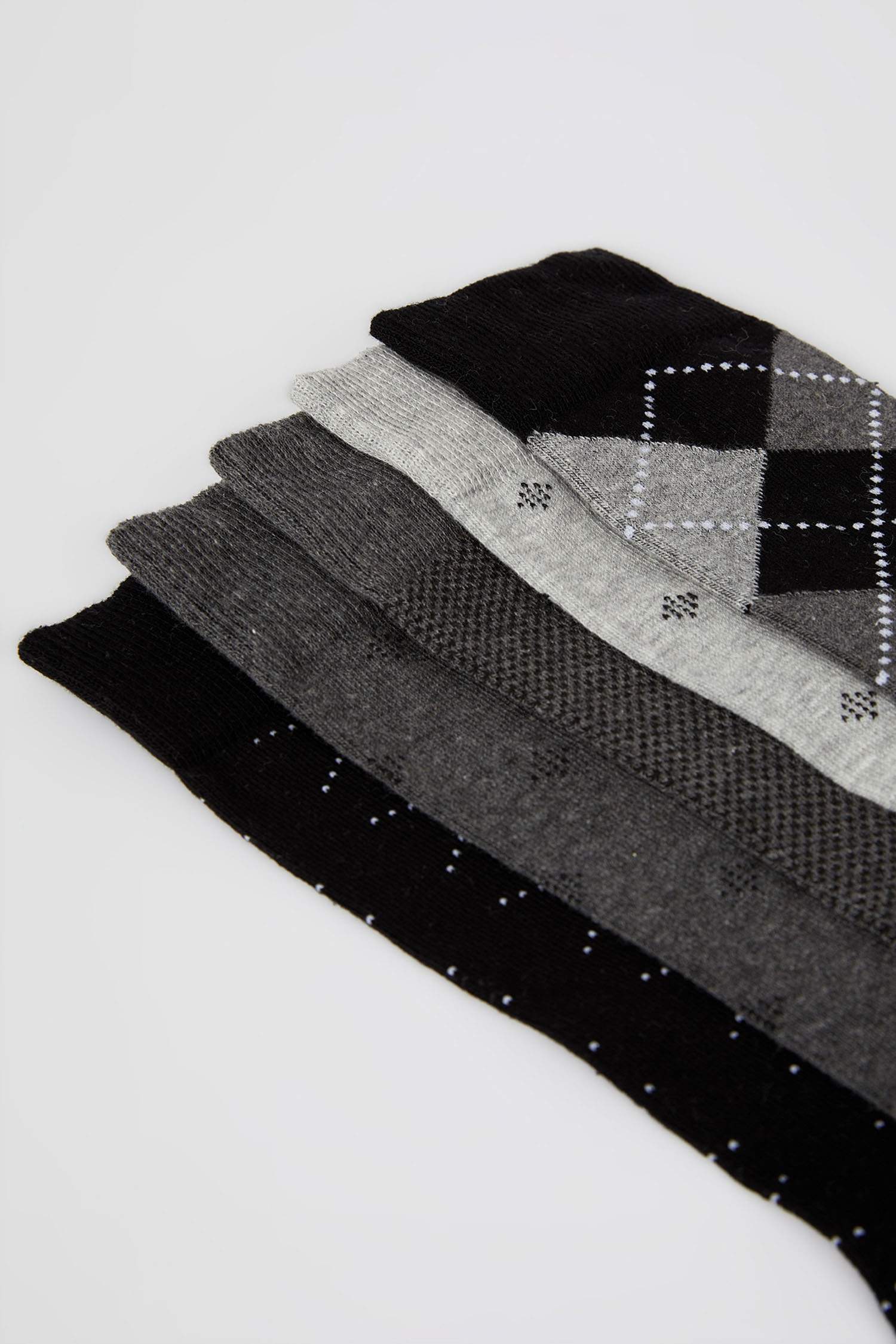 Men's Cotton Patterned 5-Piece Socks