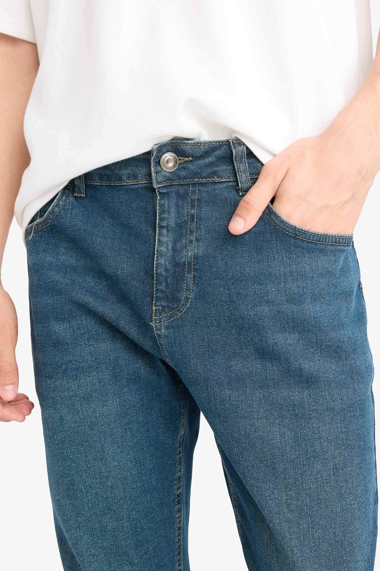 بنطلون جينز سيرجيو قصة عادية بخصر عادي