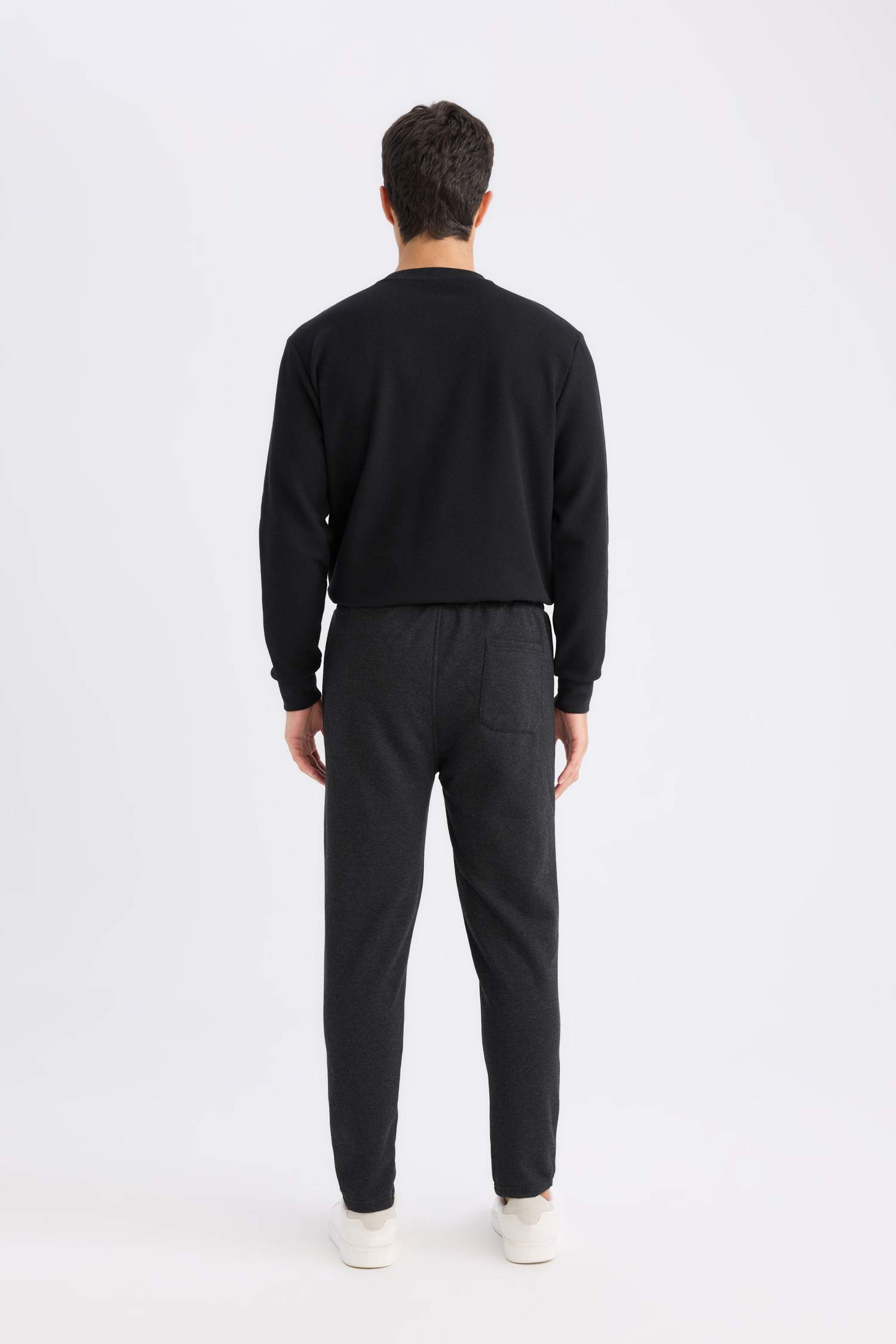 Slim Fit Regular Hem Pique Trousers