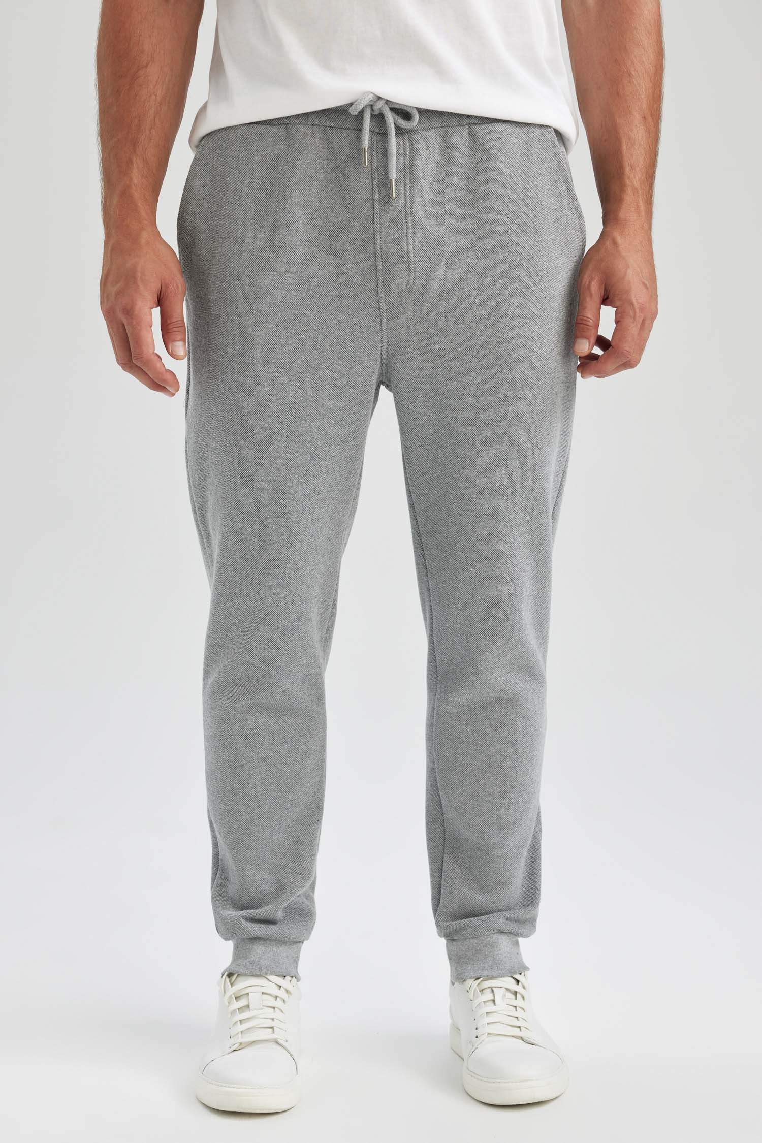 Grey Man Slim Fit Rib Hem Pique Sweatpants 2891573 | DeFacto