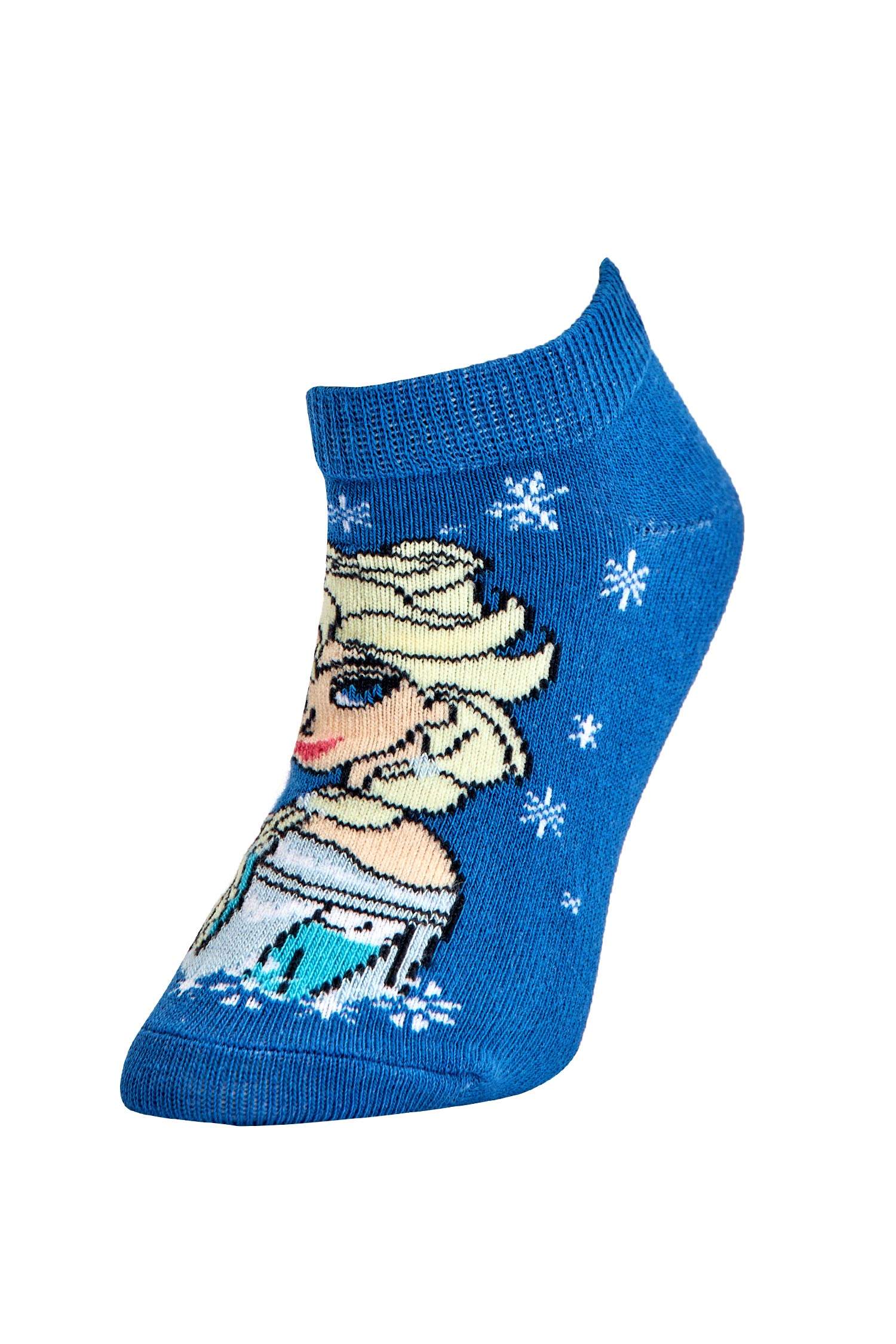 Defacto Kız Çocuk Frozen Lisanslı 3'lü Patik Çorap. 4
