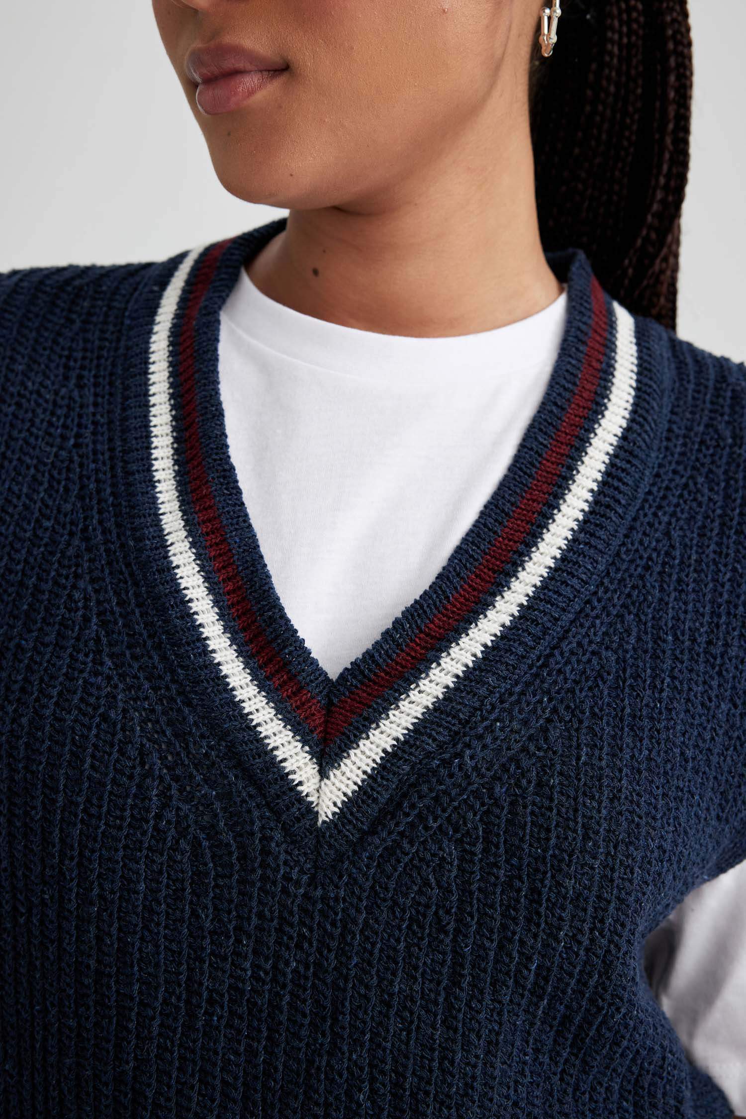 جيليه اوفر سايز بياقة V