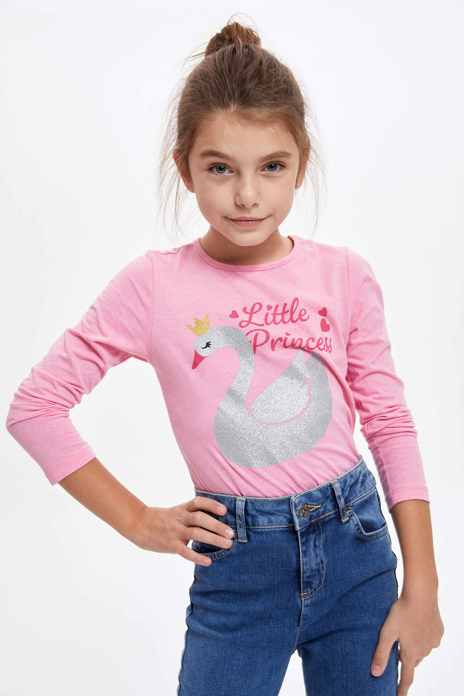 Pink GIRLS & TEENS Girl Girl'S Long Sleeve Swan Printed T-Shirt 1520281 ...