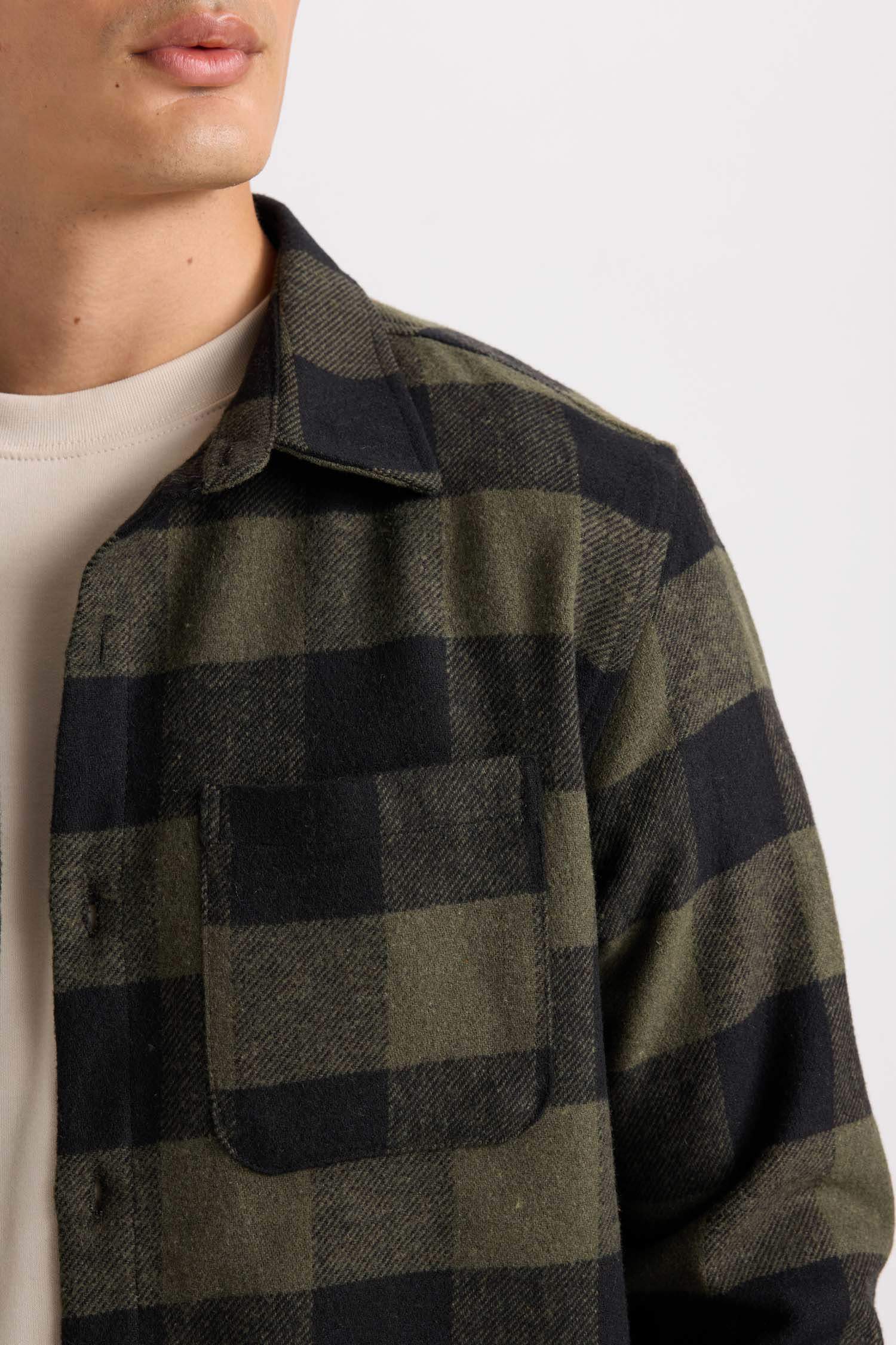 Regular Fit Polo Yaka Kareli Flanel Uzun Kollu Gömlek