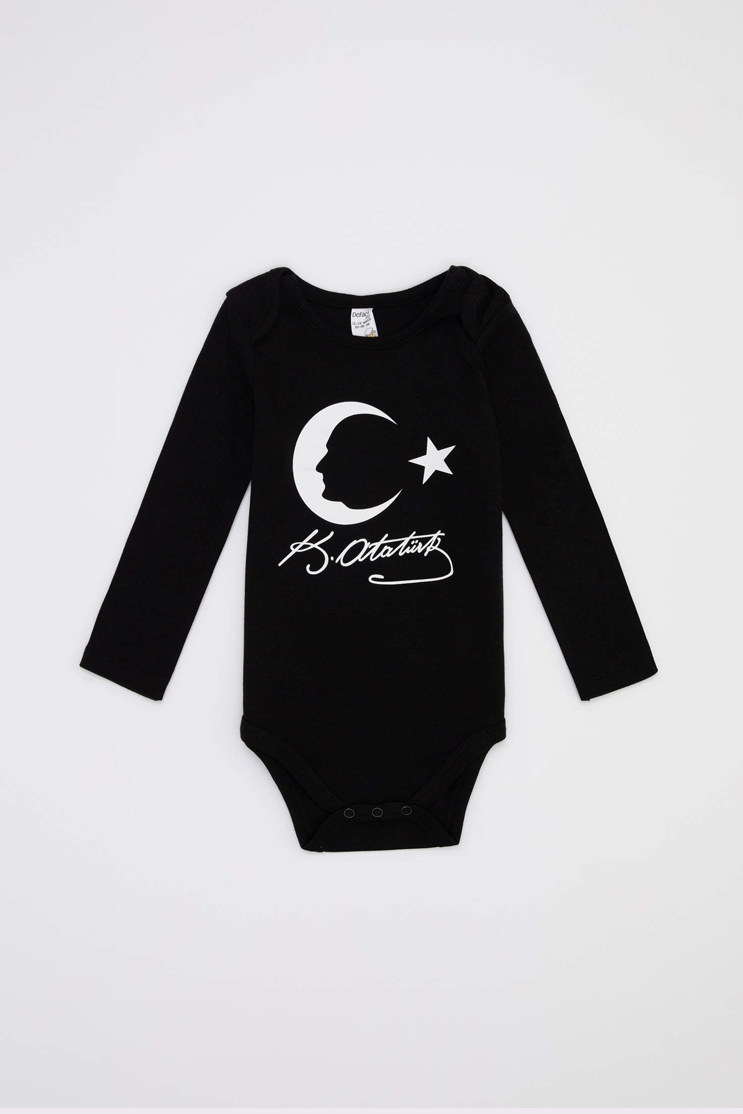 Kız Bebek 23 Nisan Atatürk Baskılı Yeni Doğan Pamuklu Çıtçıtlı Body
