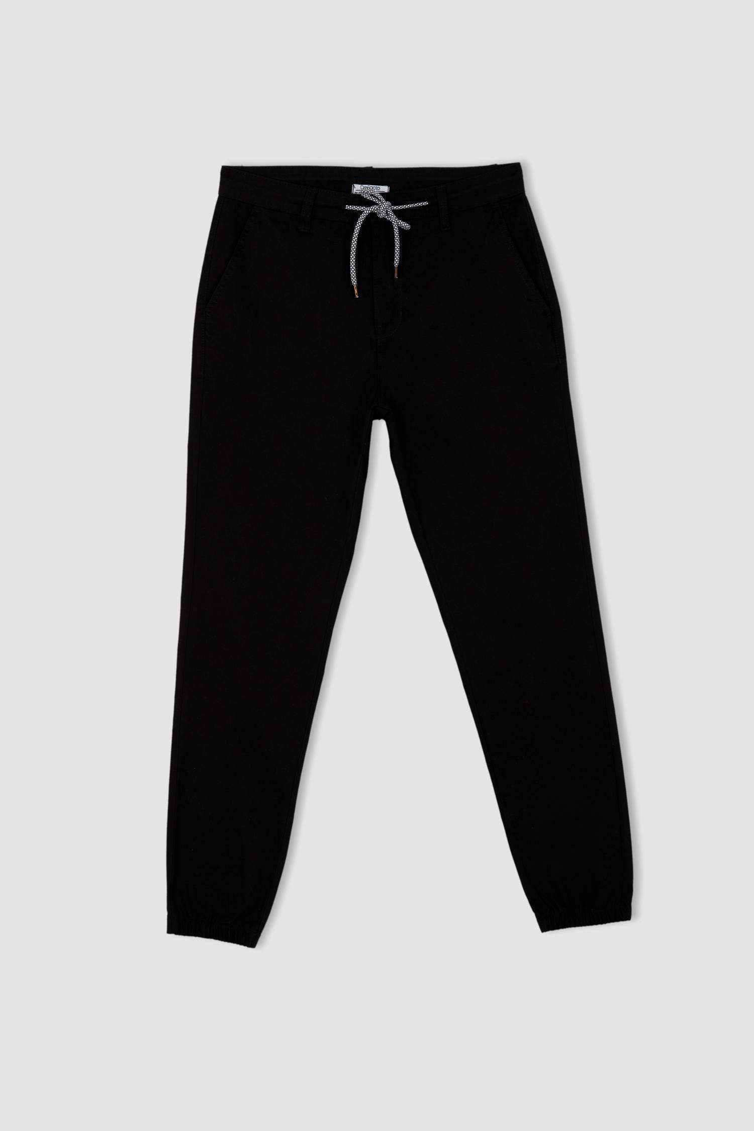 Black MEN Regular Jogger Pants 2662717 DeFacto