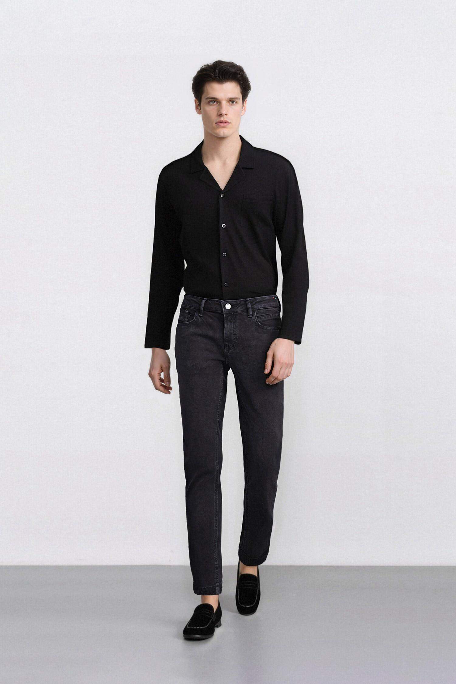 سروال جينز كارلو برجل ضيق جداً