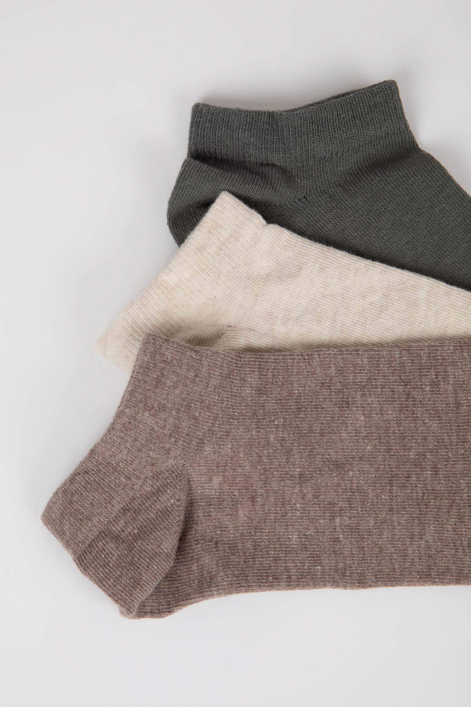 Erkek 3'lü Pamuklu Patik Çorap