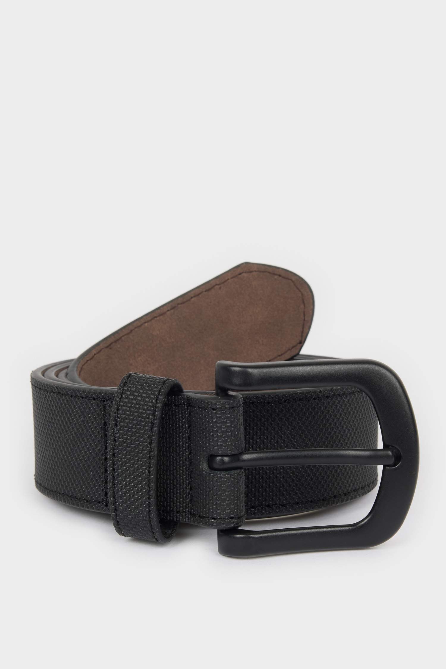 Erkek Oval Toka Suni Deri Jean Kemeri