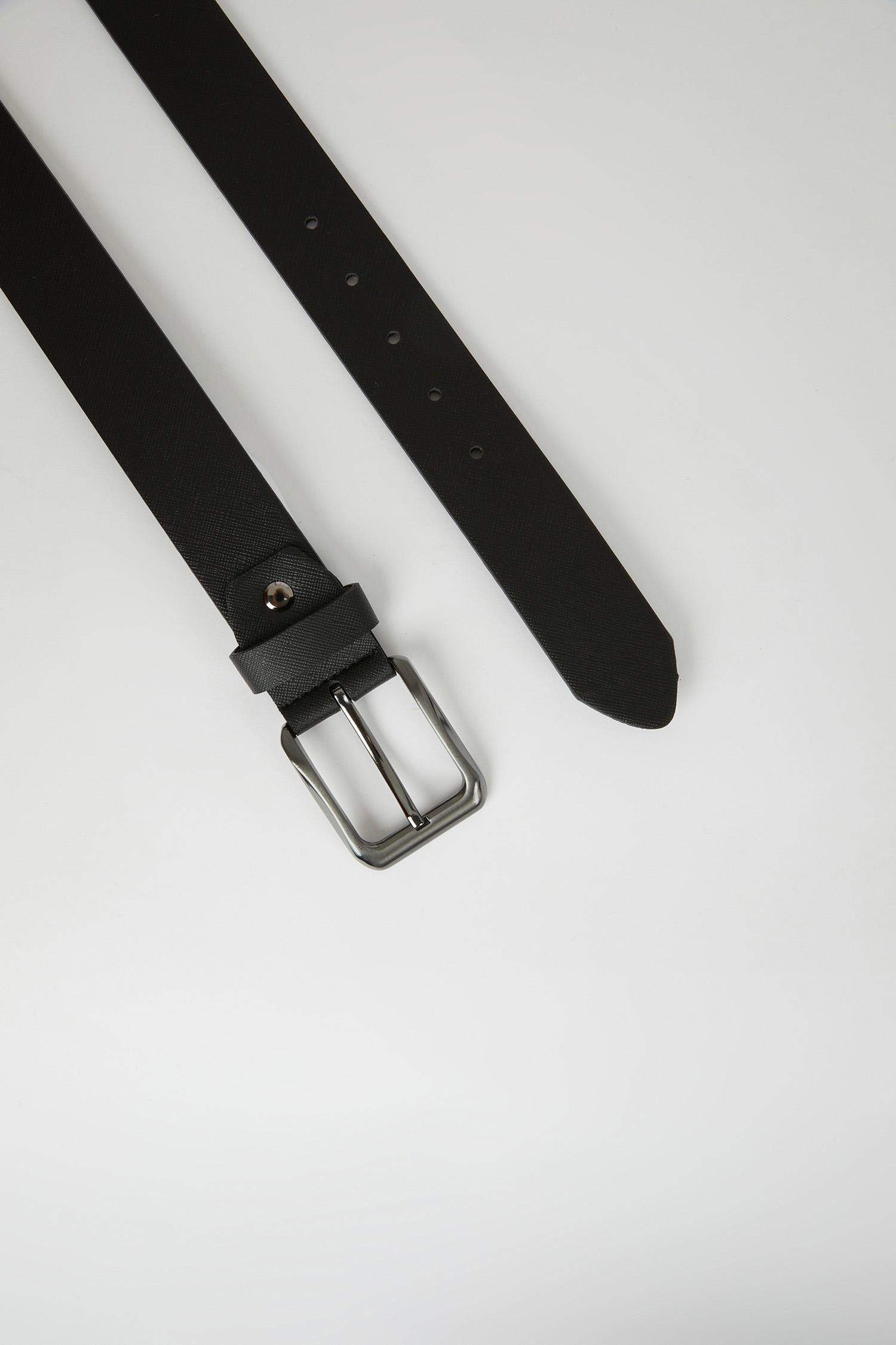 Man Faux Leather Denim Belt