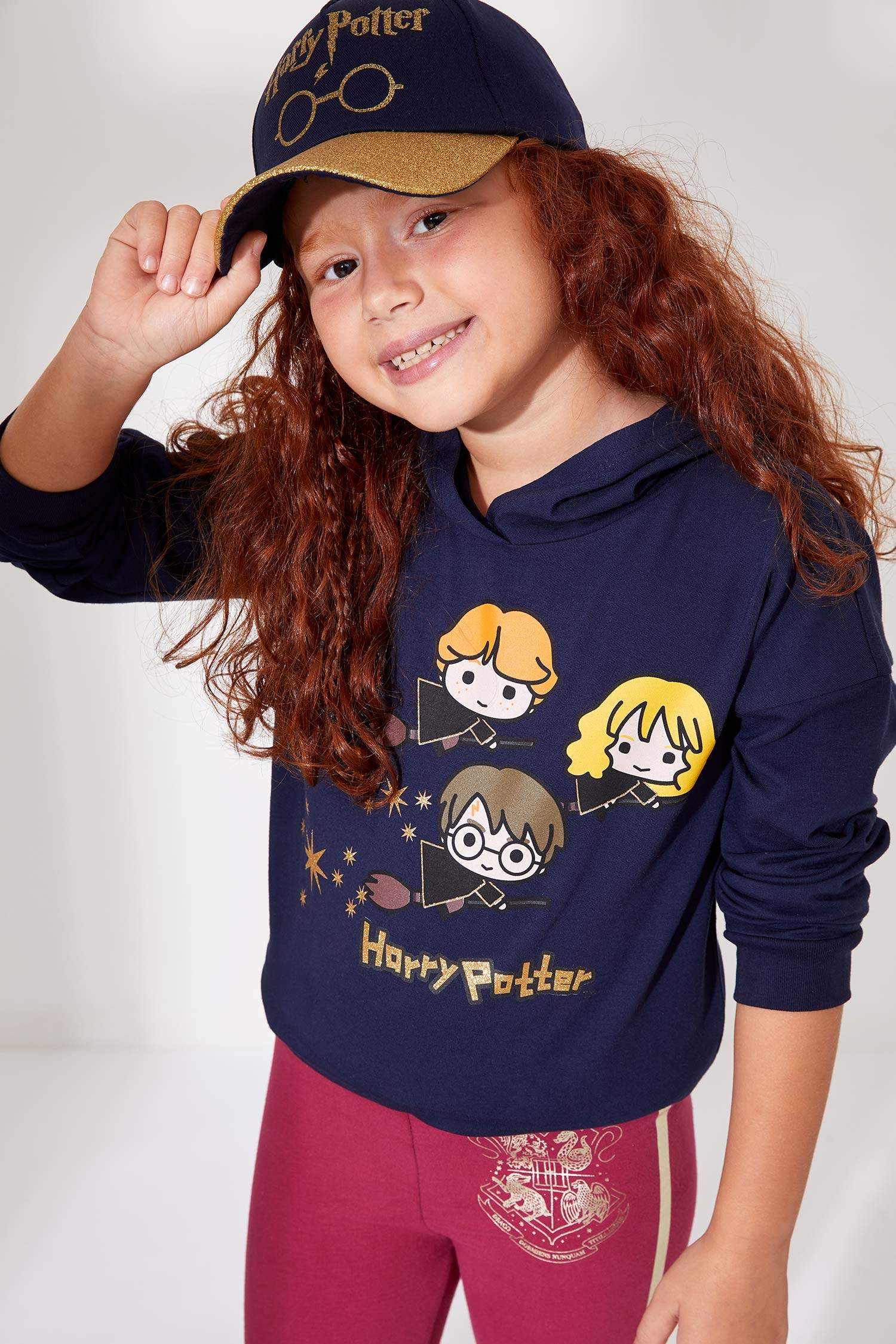 Defacto Kız Çocuk Harry Potter Lisanslı Sweatshirt. 1