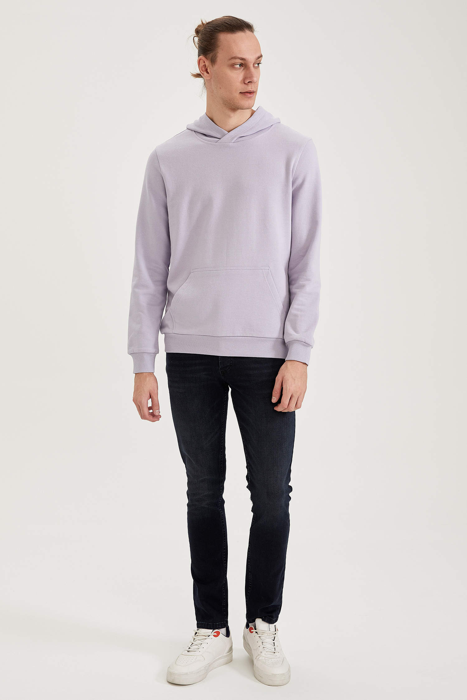 Defacto Kapüşonlu Slim Fit Basic Sweatshirt. 2