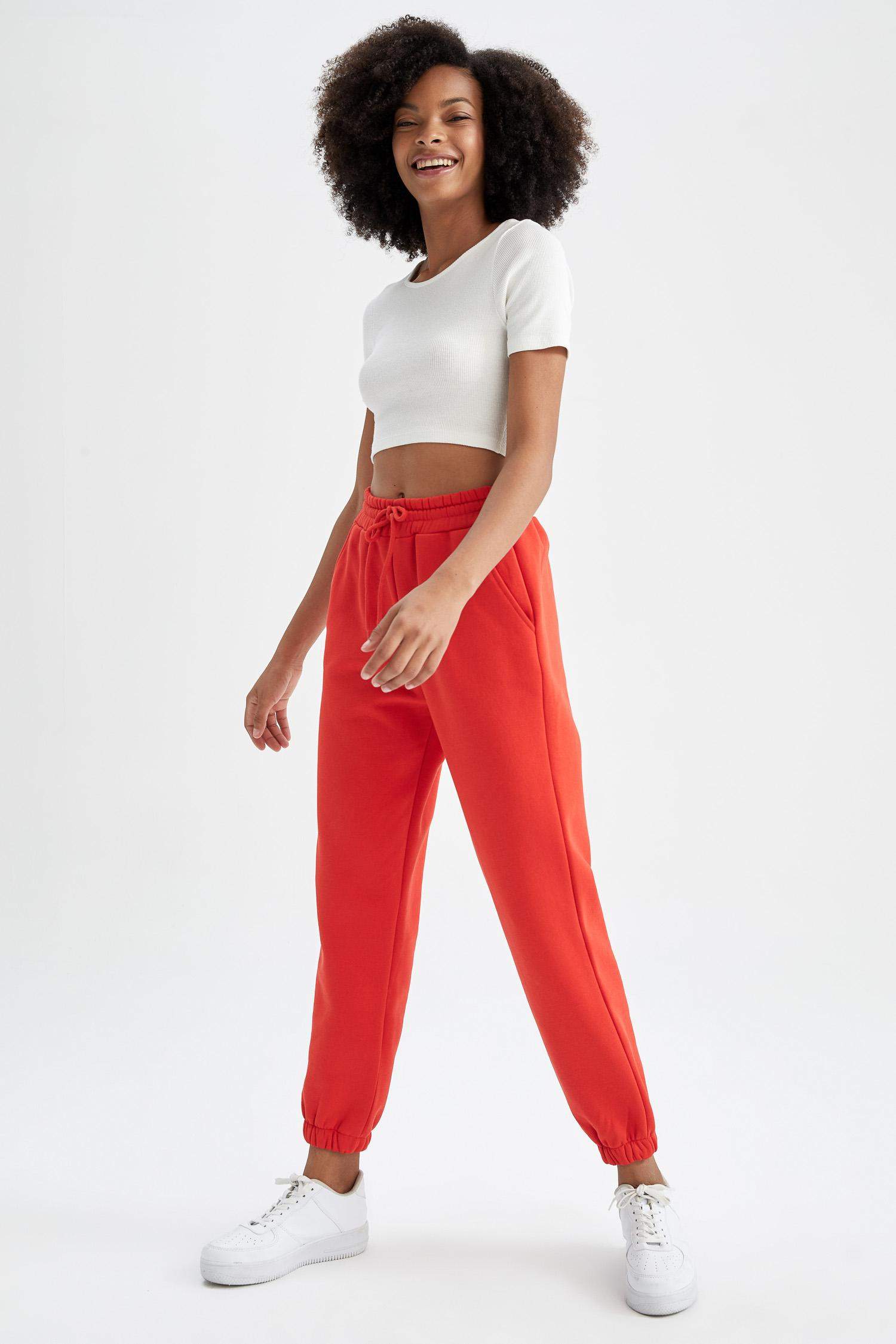 Jogger Standard Fit Thick Sweatshirt Fabric Elastic Band Trousers