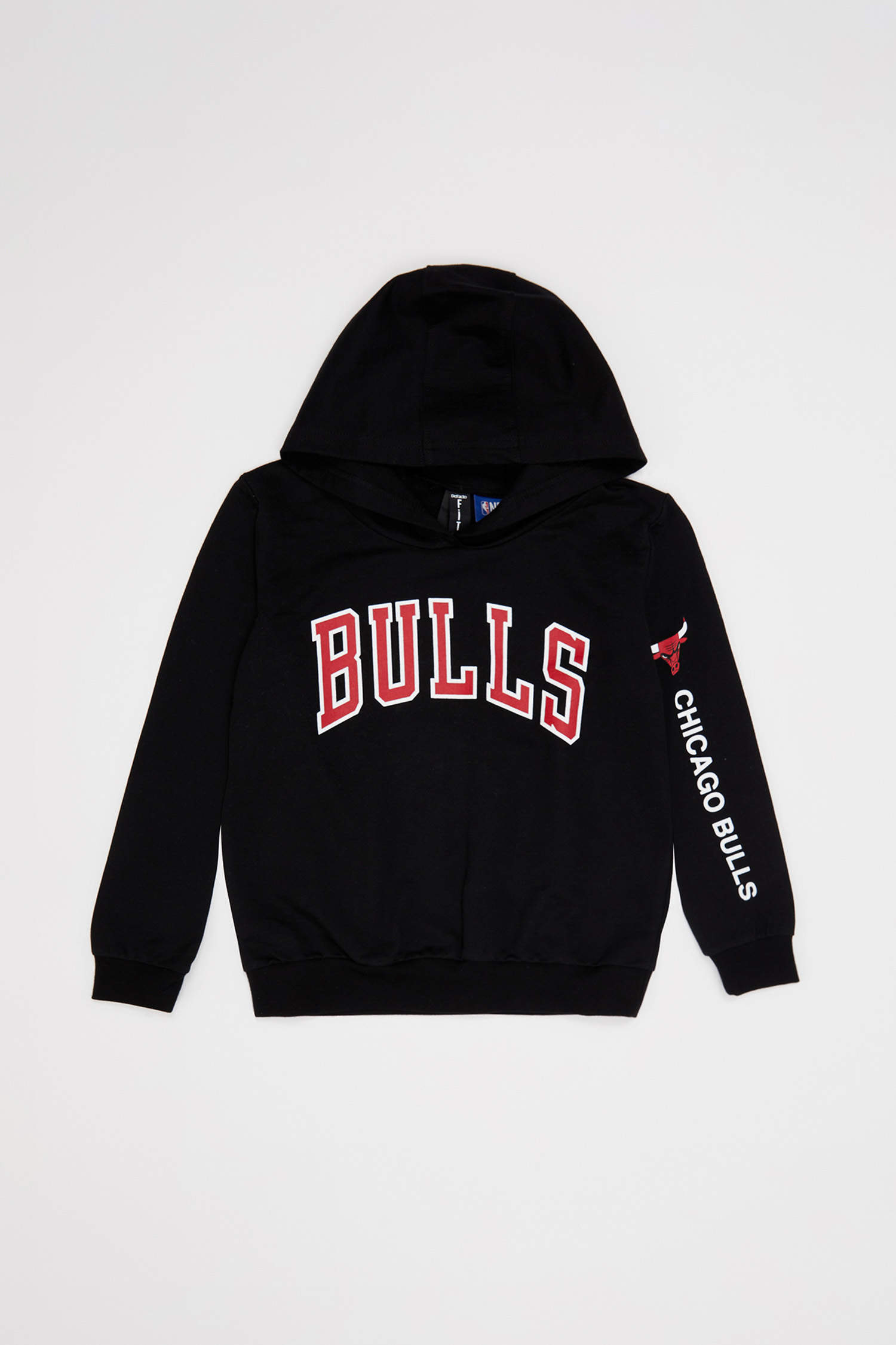 Defacto Erkek Çocuk NBA Chicago Bulls Lisanslı Regular Fit Kapüşonlu Sweatshirt. 1