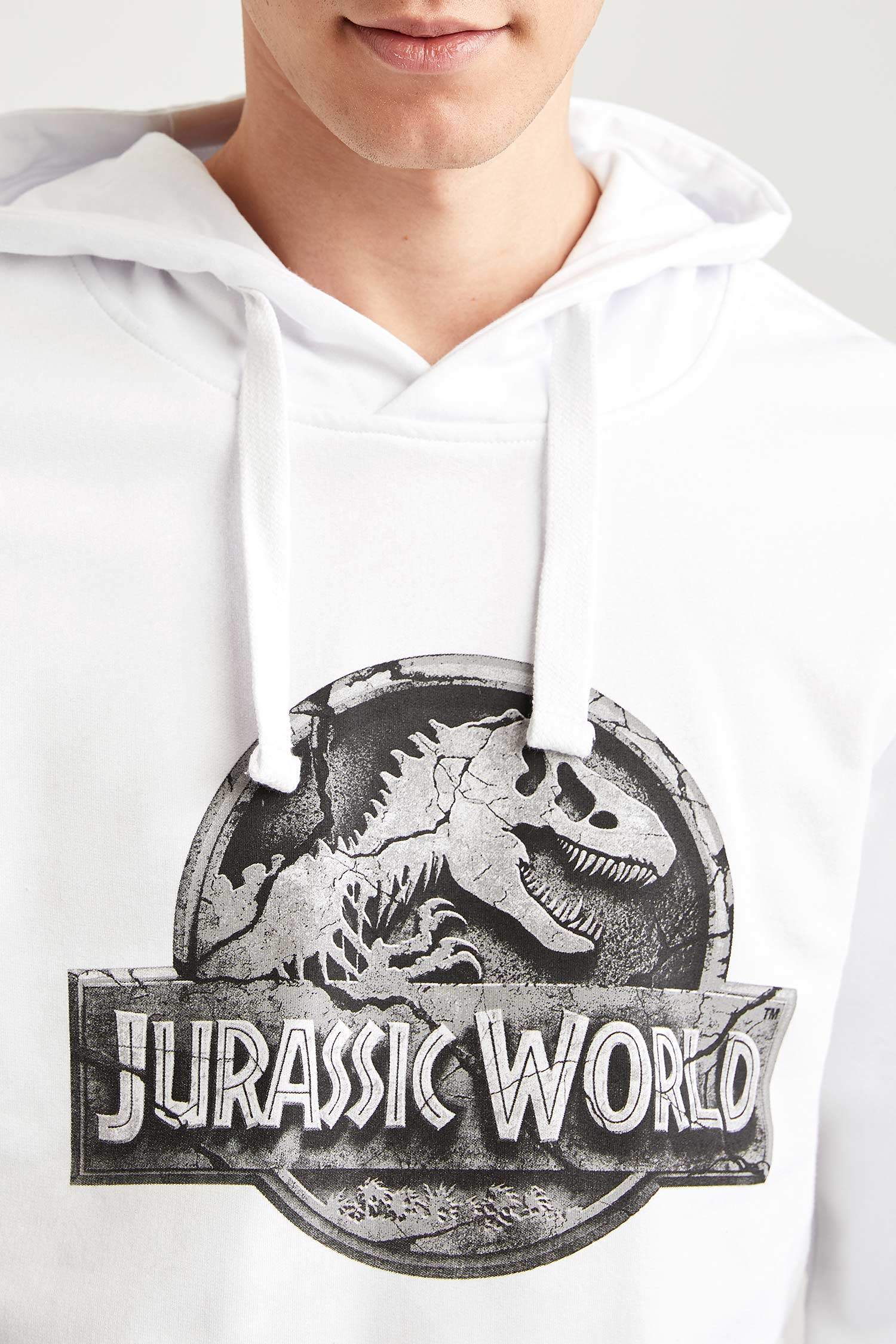 Defacto Jurassic World Lisanslı Slim Fit Uzun Kollu İçi Yumuşak Tüylü Sweatshirt. 1