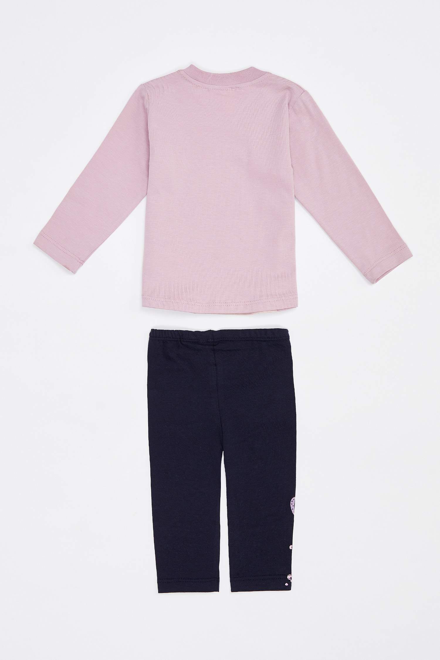 Pembe Kız Bebek Kız Bebek Baskılı Alt Üst Takım 1544128