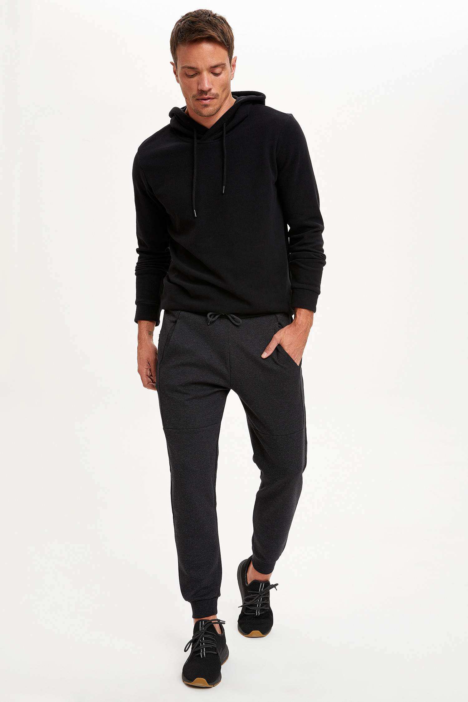 Anthracite MAN Regular Fit Jogger Trousers 1514161 | DeFacto