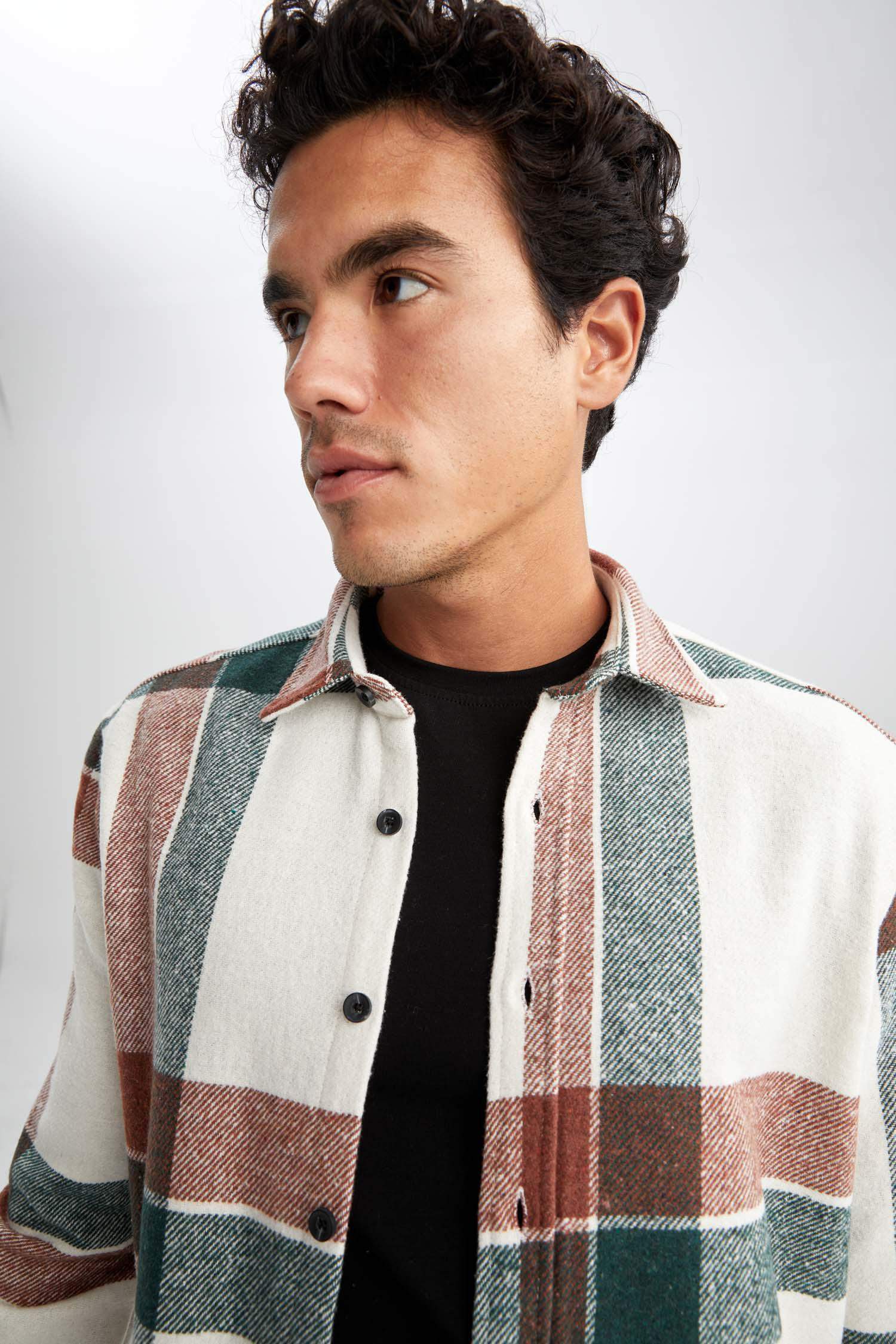 Сорочка з довгим рукавом стандартного крою у клітку Woodcutter для чоловіків