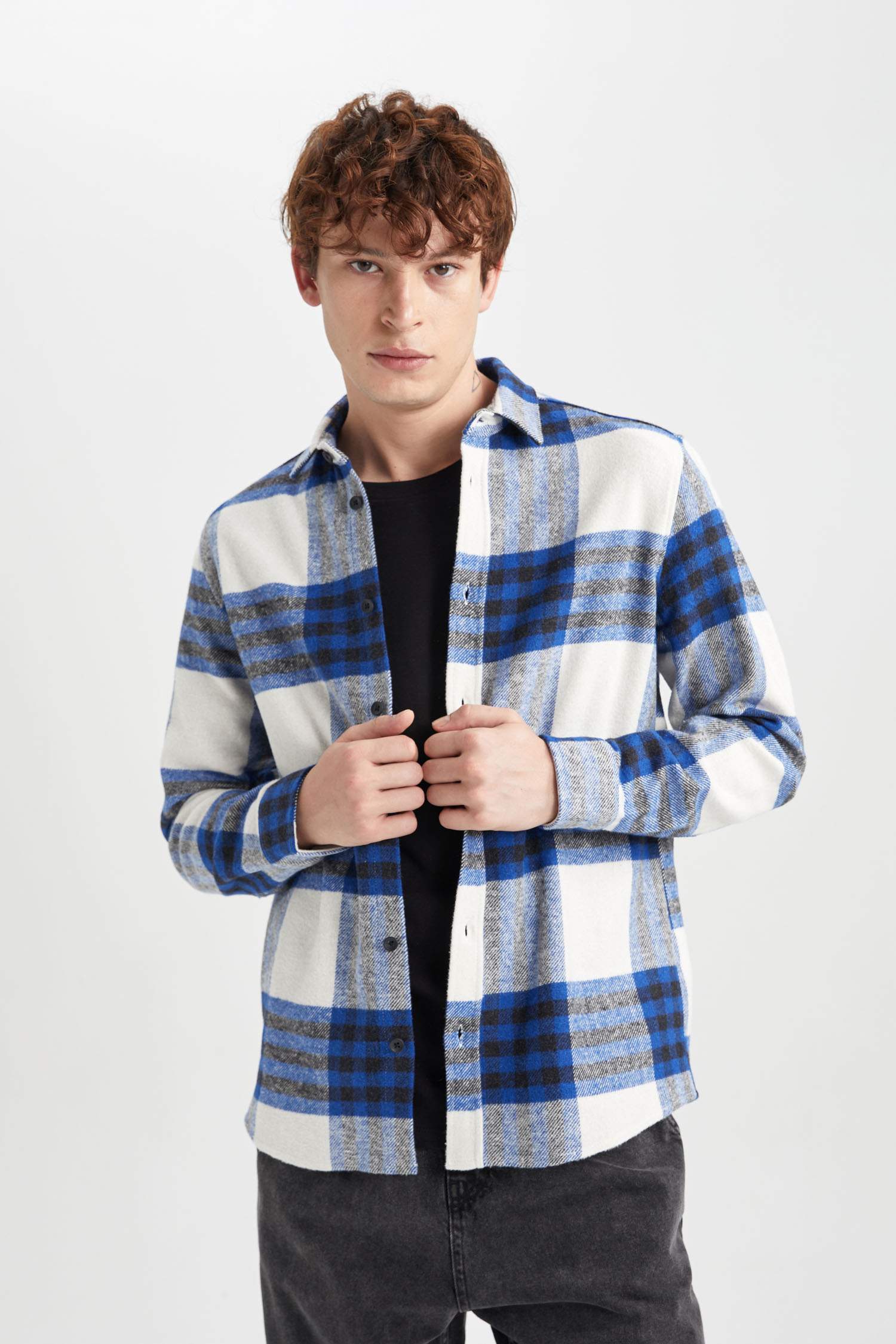 Regular Fit Checkered Long Sleeve Shirt