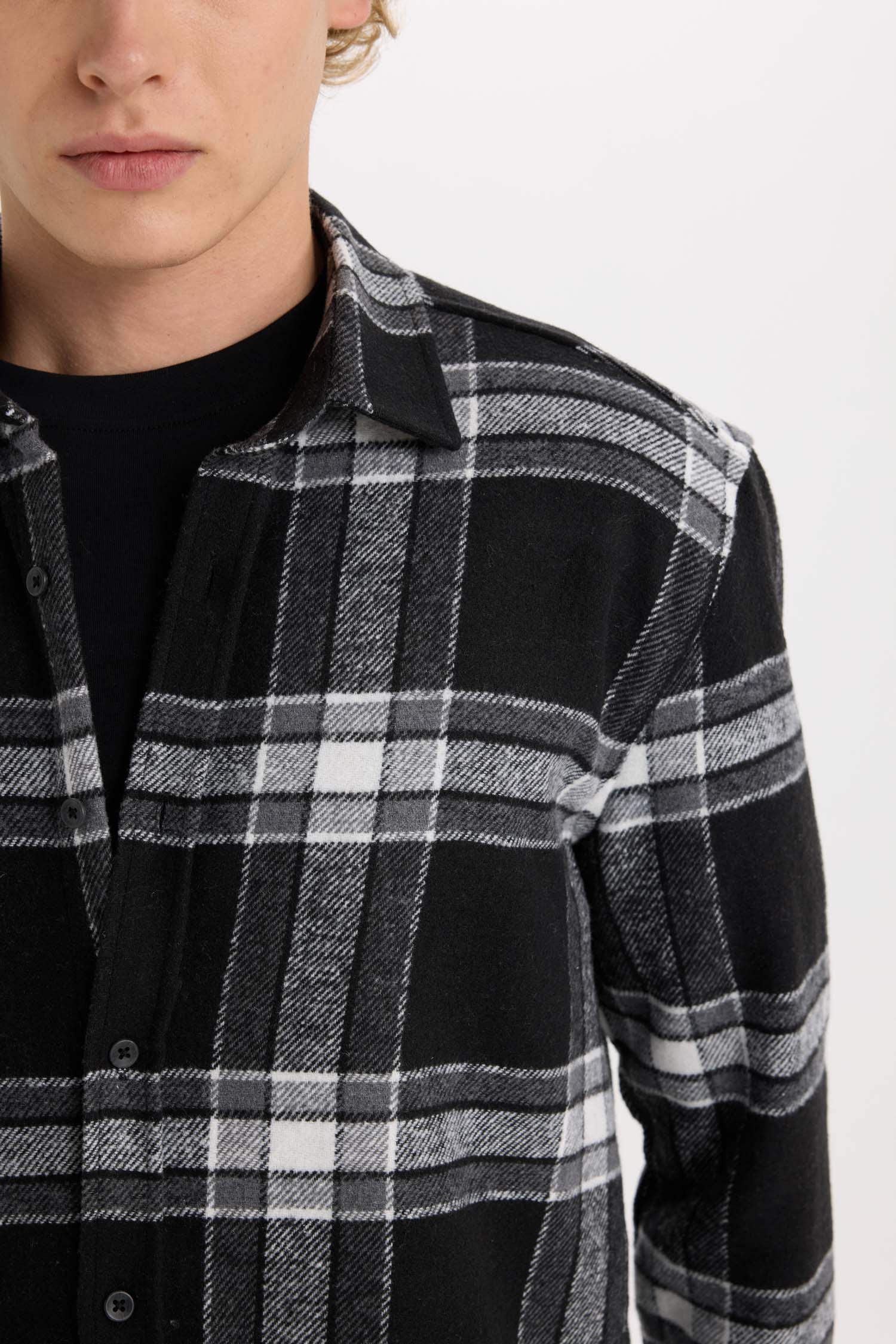 Regular Fit Woodcutter Plaid Long Sleeve Shirt