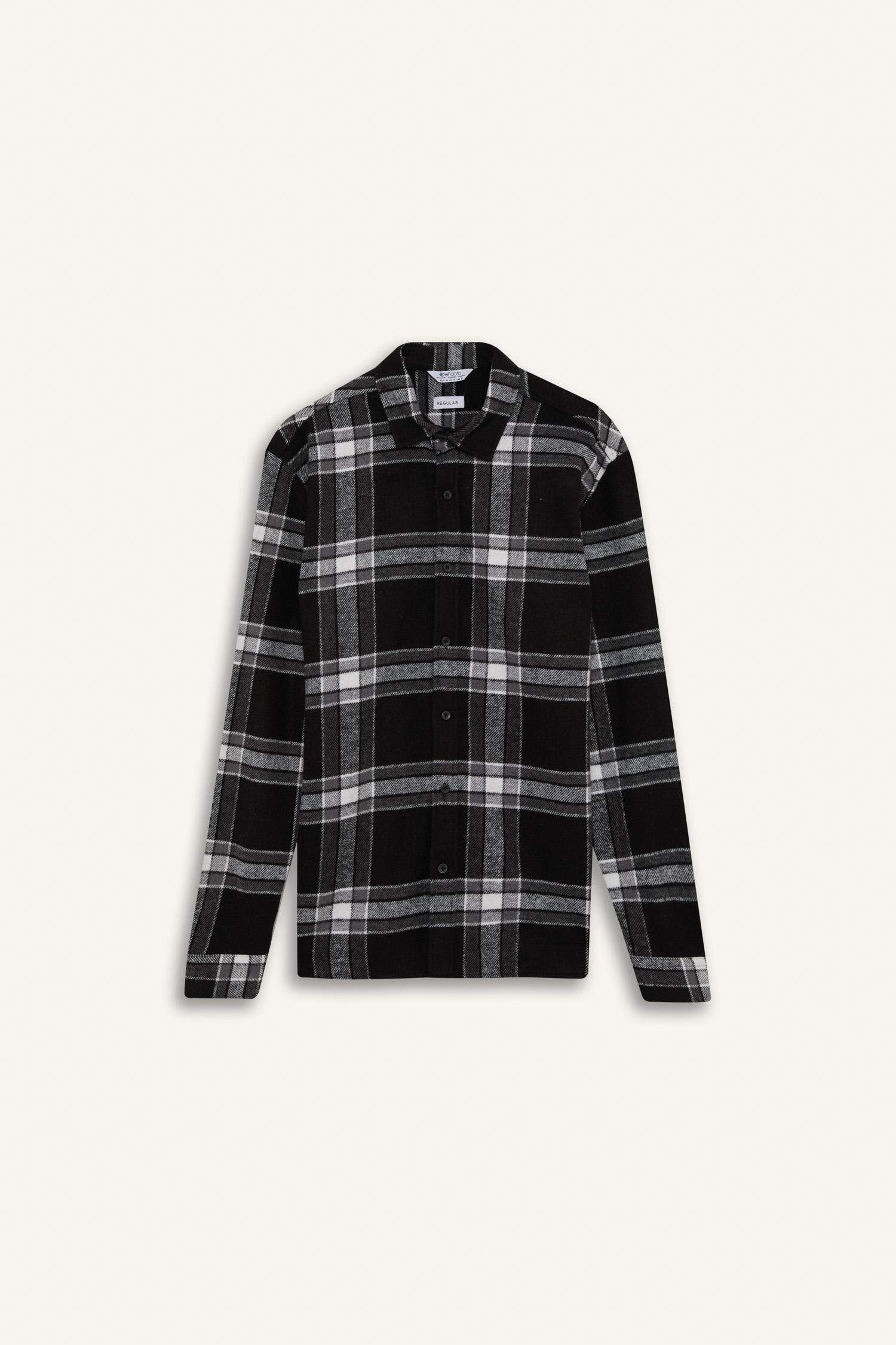 Regular Fit Woodcutter Plaid Long Sleeve Shirt