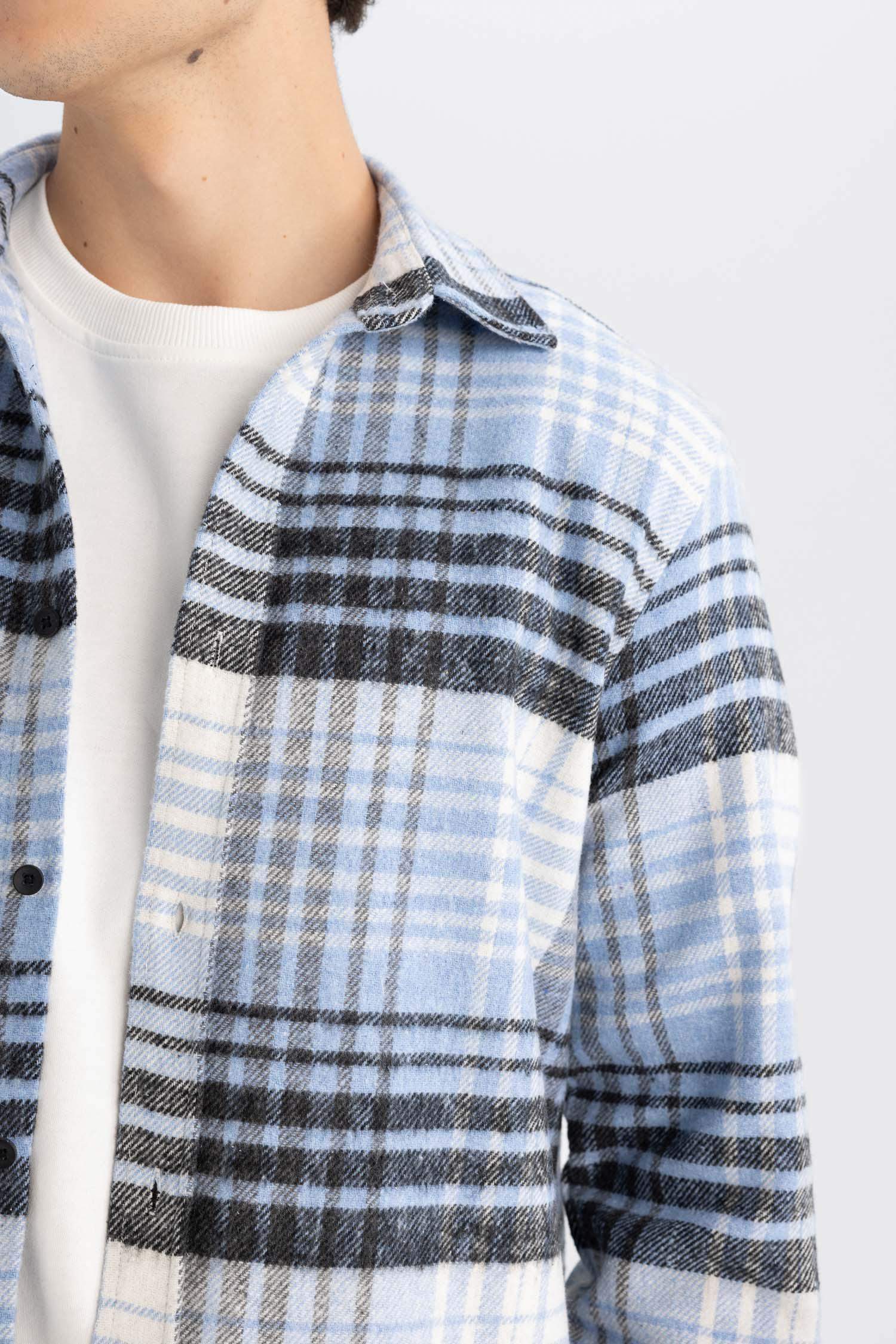 Regular Fit Kareli Oduncu Flanel Uzun Kollu Gömlek