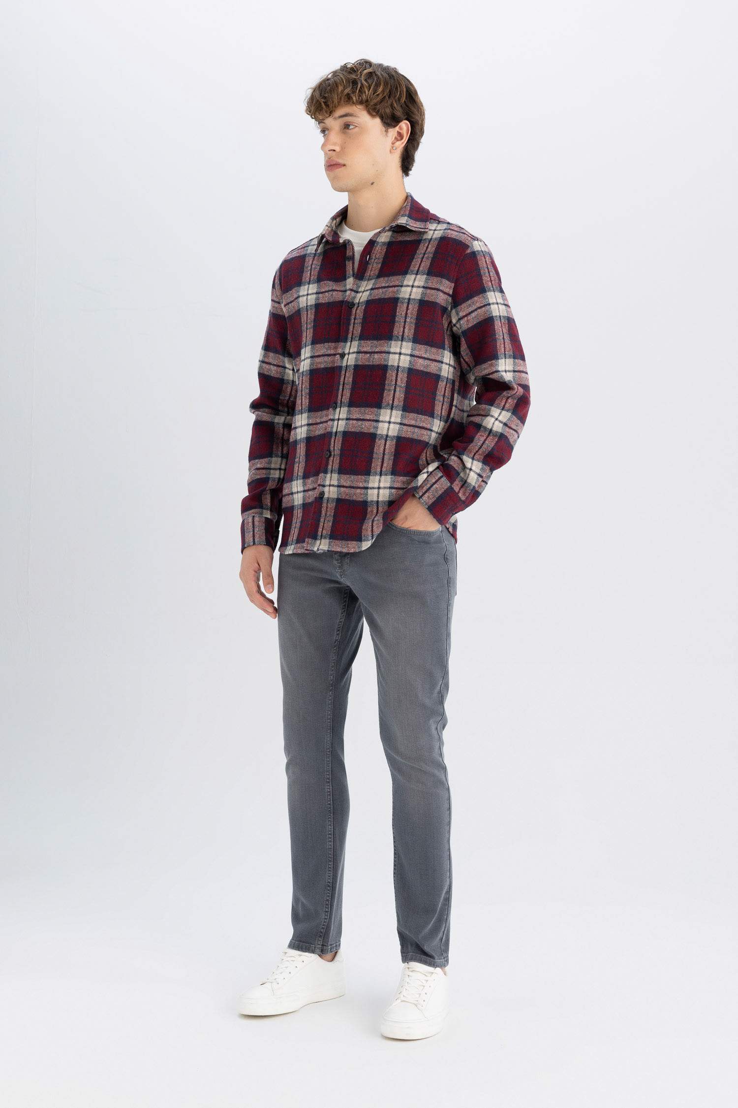 Regular Fit Kareli Oduncu Flanel Uzun Kollu Gömlek