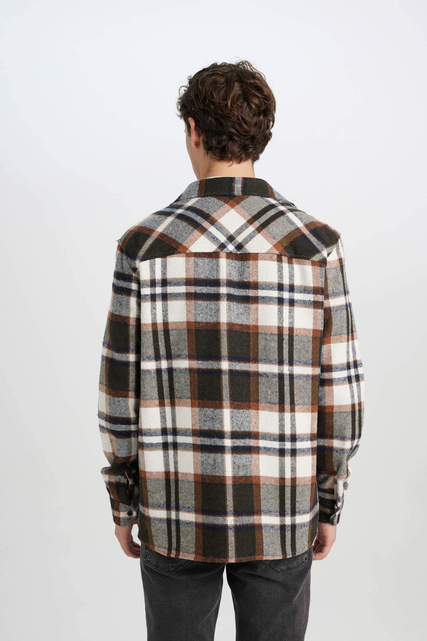 Regular Fit Kareli Oduncu Flanel Uzun Kollu Gömlek