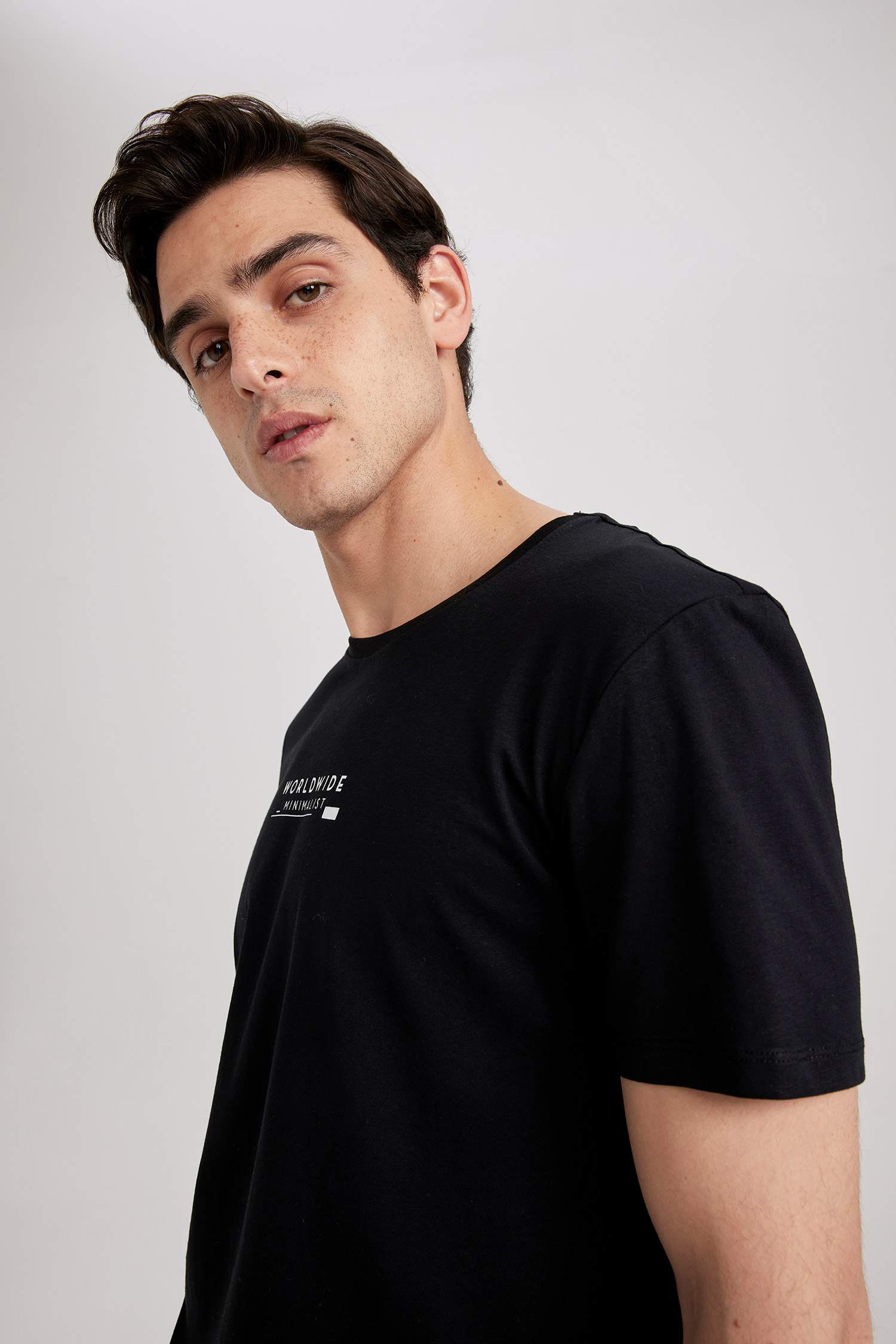 T-shirt à manches courtes Coupe Régulière Imprimé Col rond