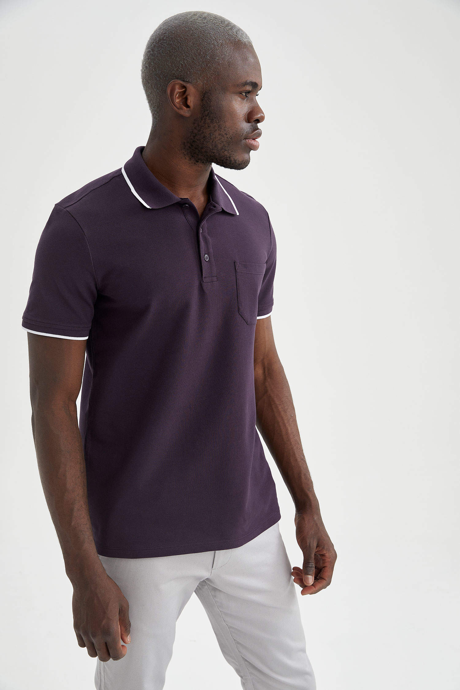Purple MAN Man Polo T-Shirt 1902766 | DeFacto