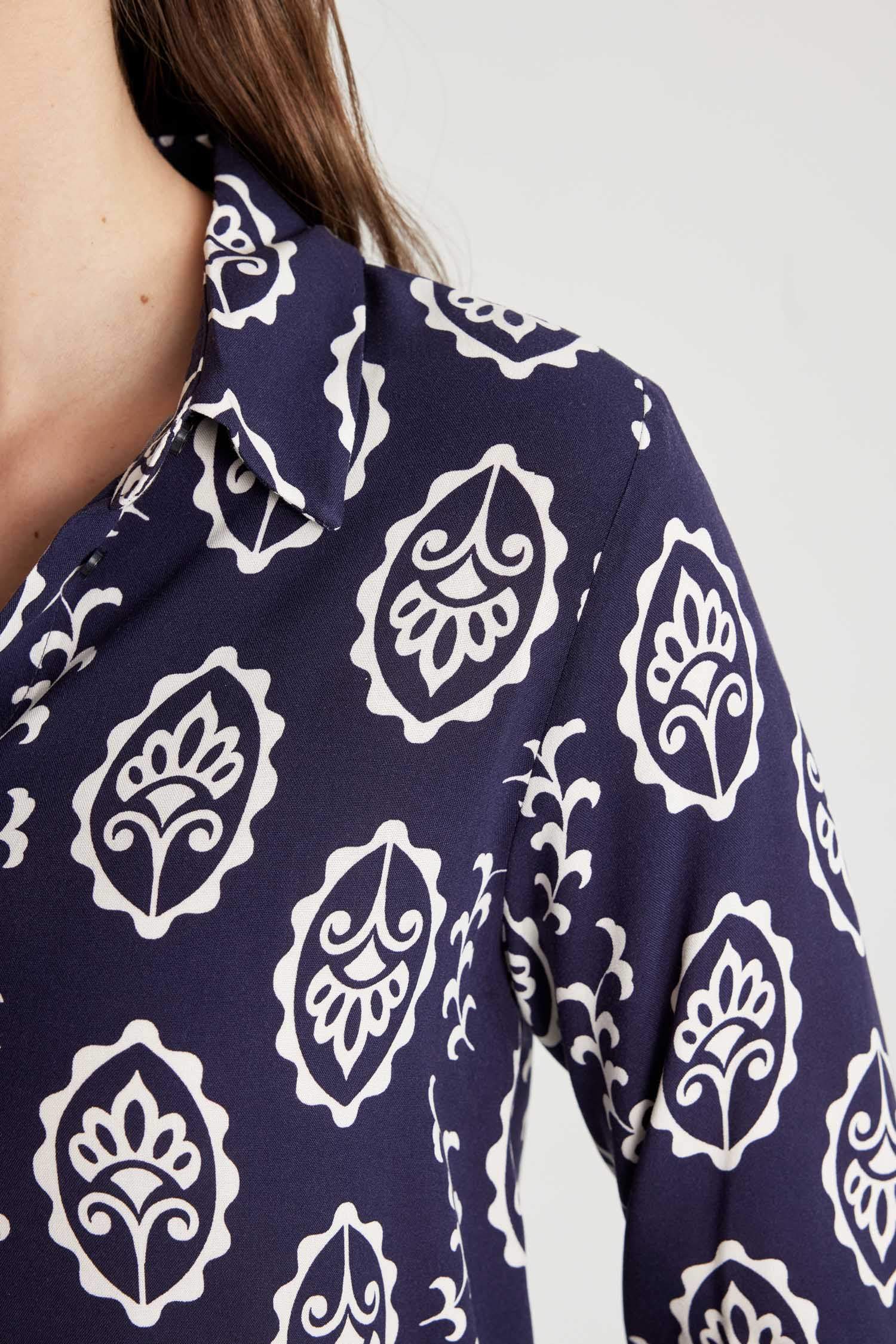 жейде мойыны Ұзын Жеңді Туника