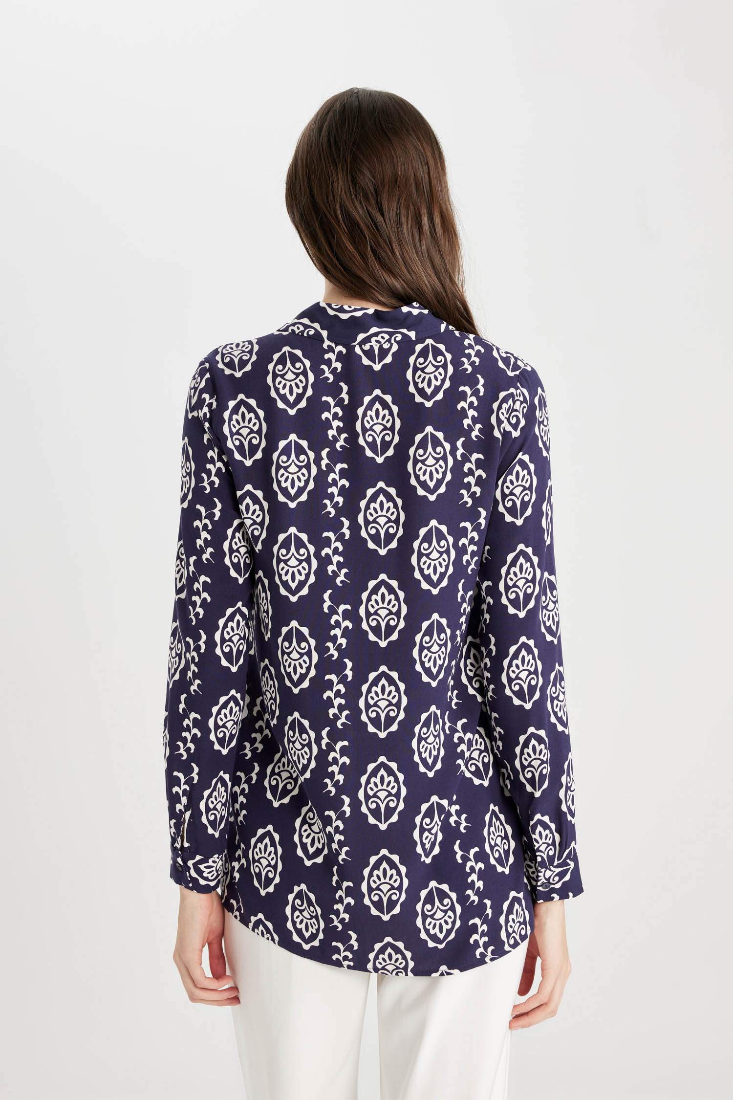 жейде мойыны Ұзын Жеңді Туника