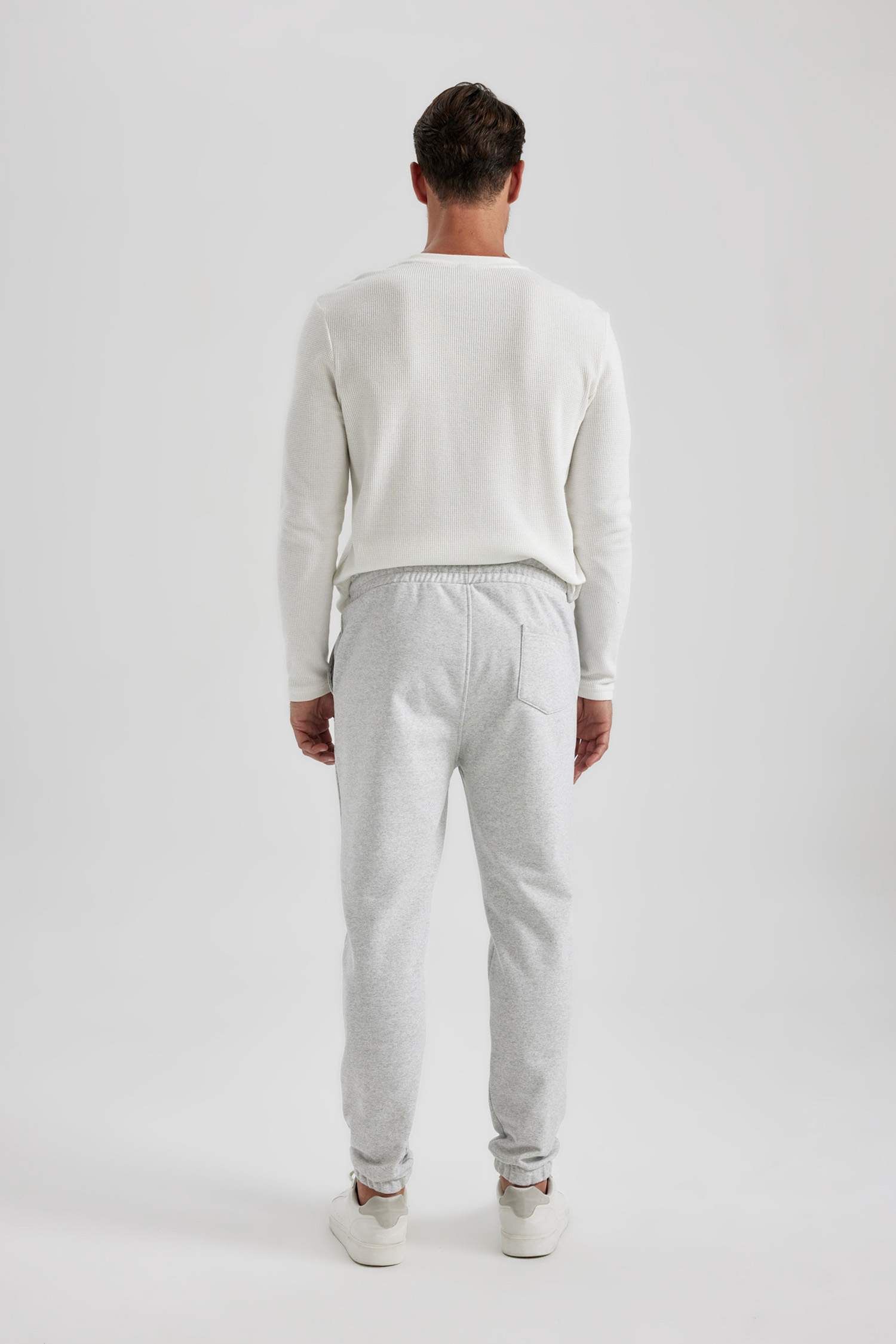 بنطلون بجامة رياضي محبوك سليم فيت برجل مطاطي