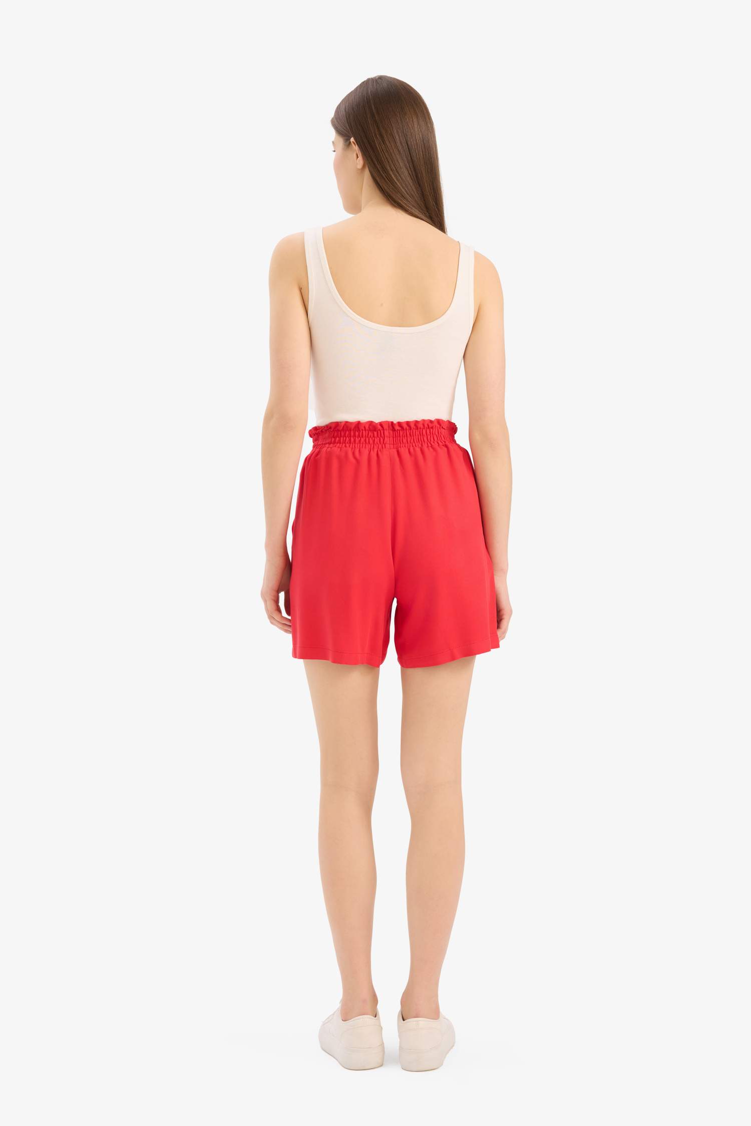 Paperbag Yüksek Bel Geniş Paça Belmando Şort