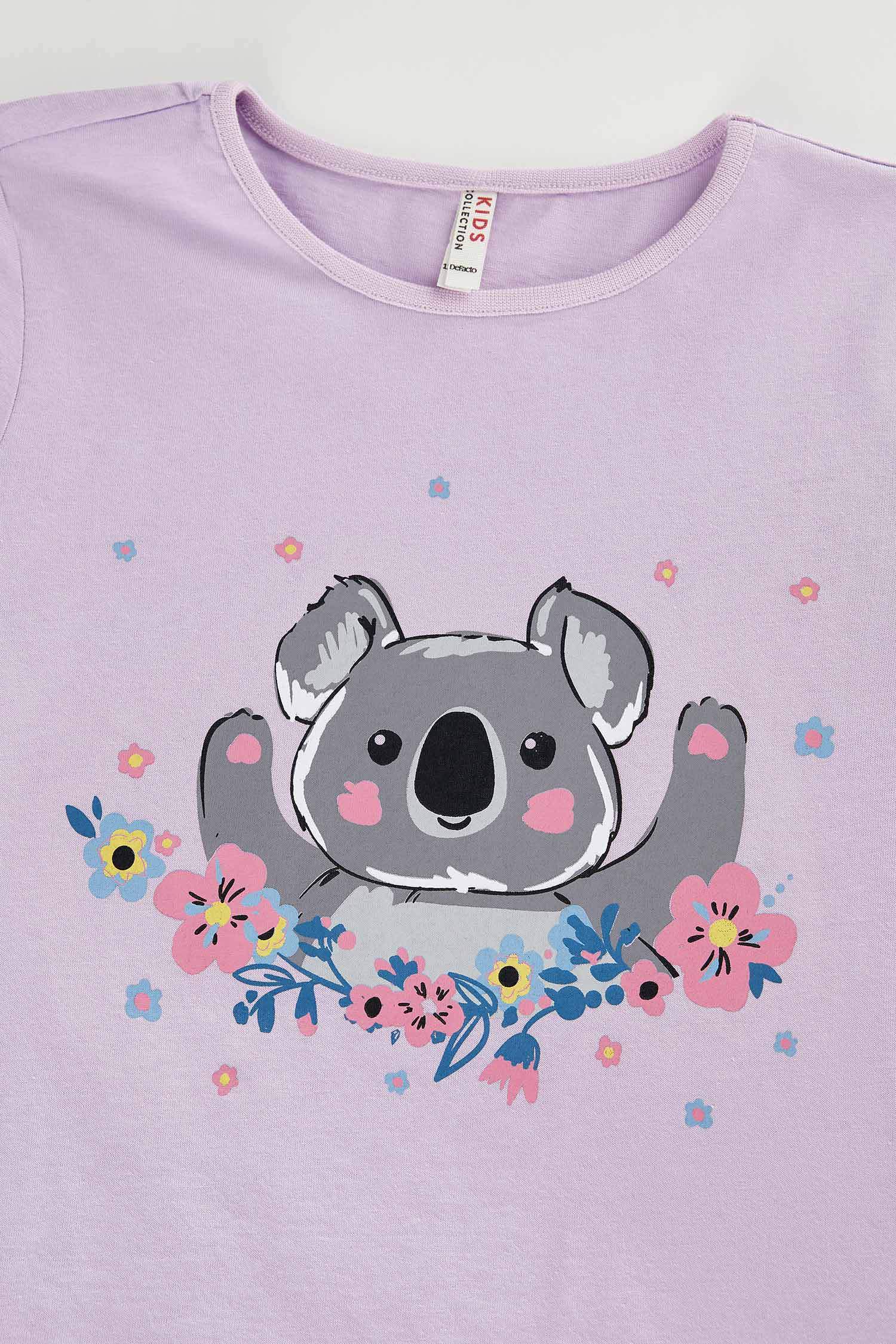 Defacto Kız Çocuk Koala Baskılı Pijama Takımı. 3
