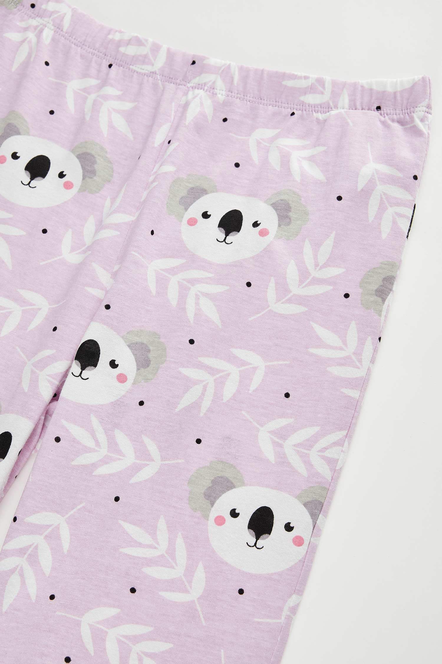 Defacto Kız Çocuk Koala Baskılı Pijama Takımı. 4