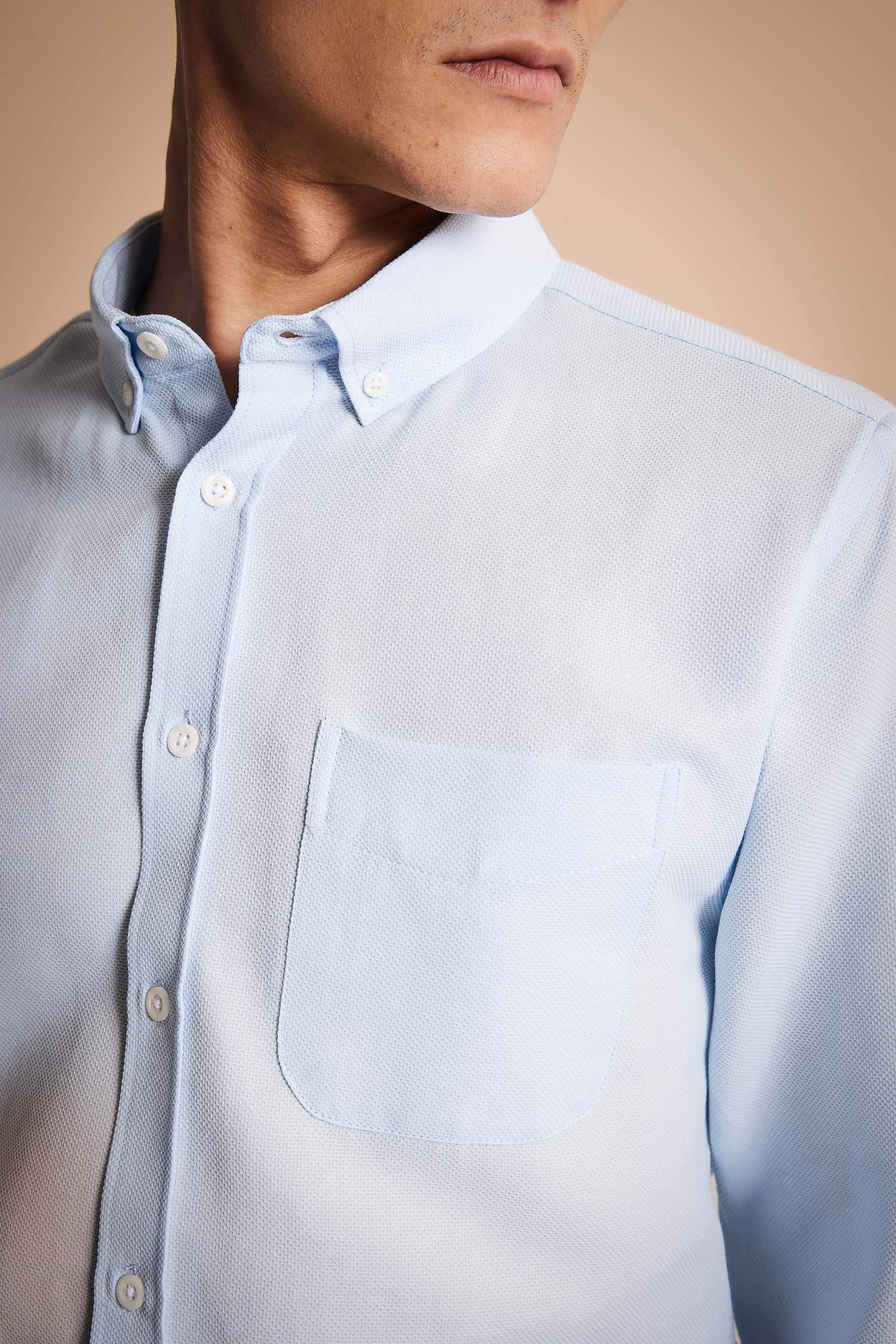 түймелі поло жағасы Ұзын жеңді көйлек