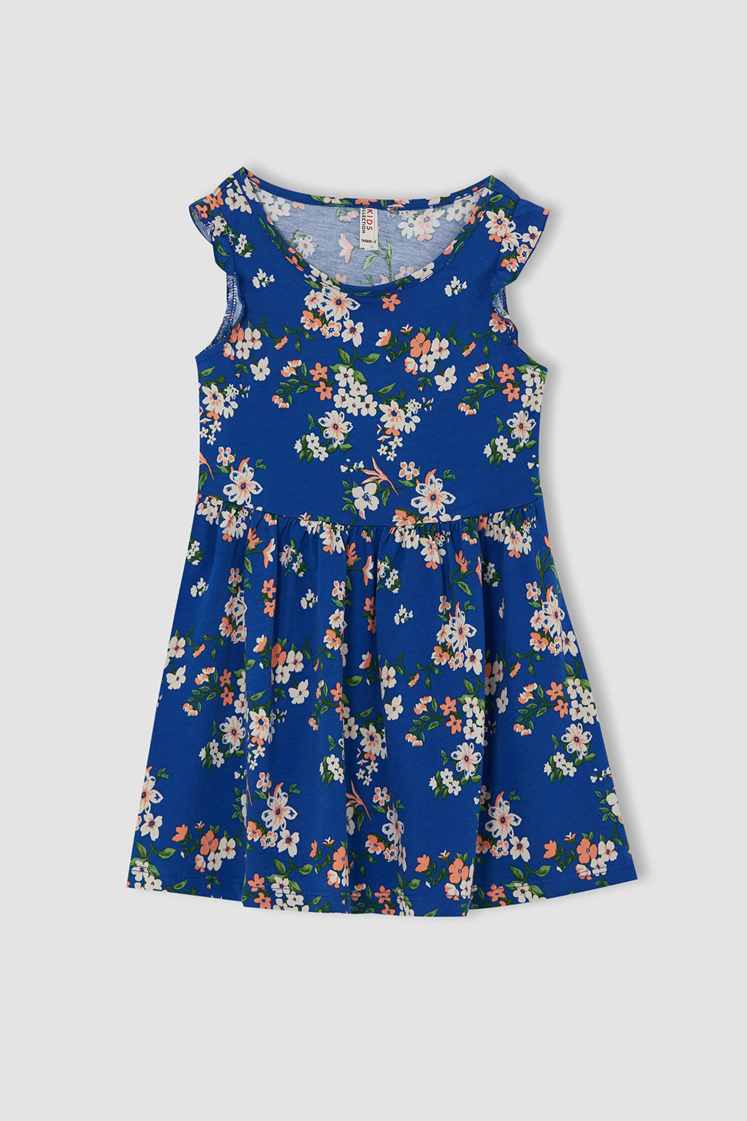 Blue GIRLS & TEENS Girl Regular Fit Knitted Butterfly Print Dress ...