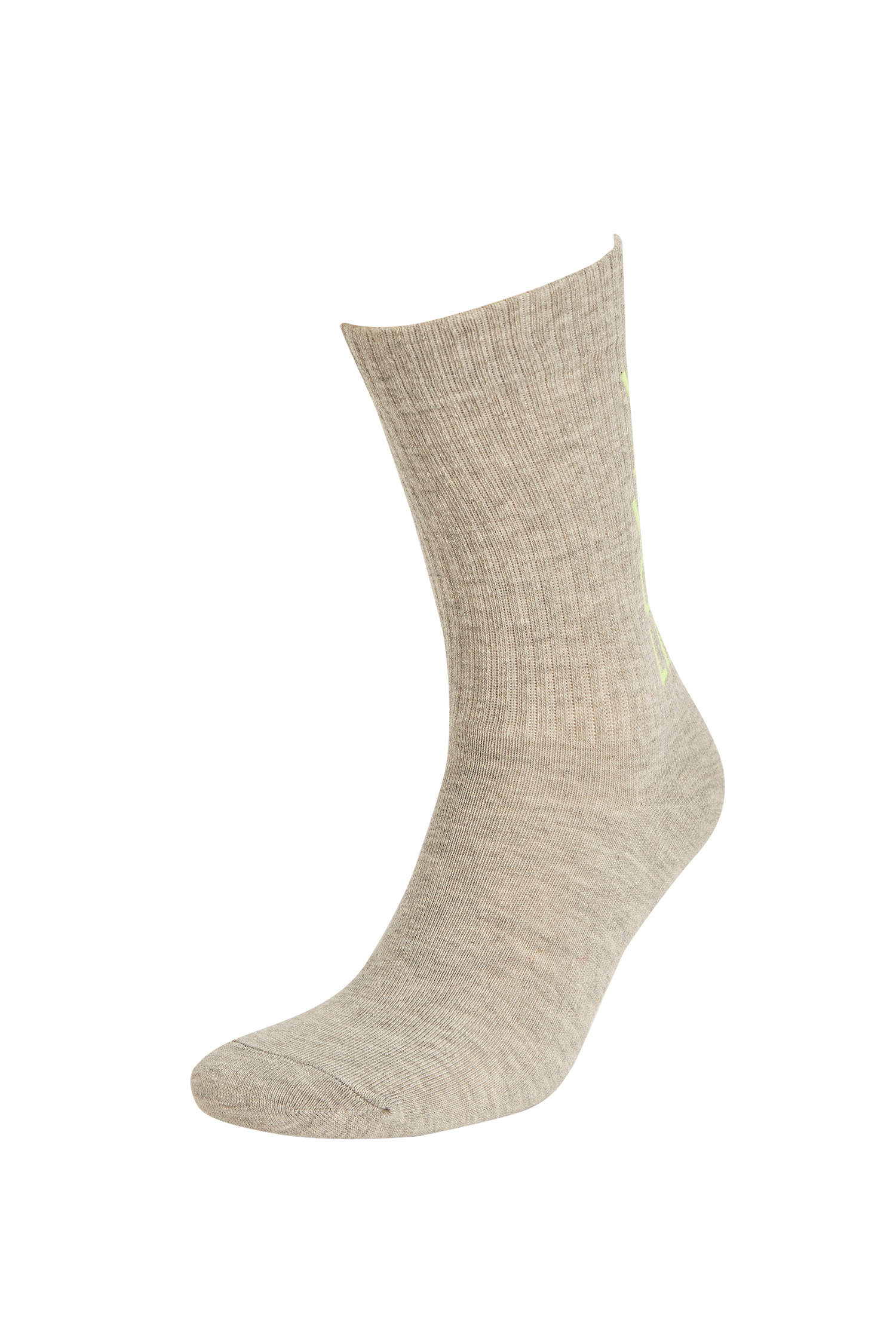 Defacto Slogan İşlemeli 3'lü Soket Çorap. 2