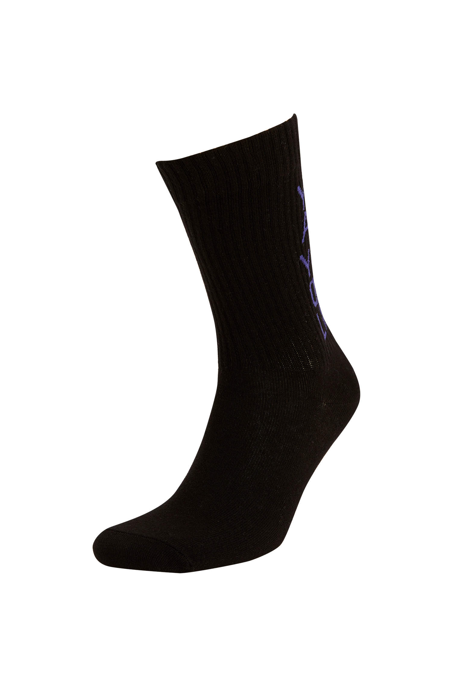 Defacto Slogan İşlemeli 3'lü Soket Çorap. 4