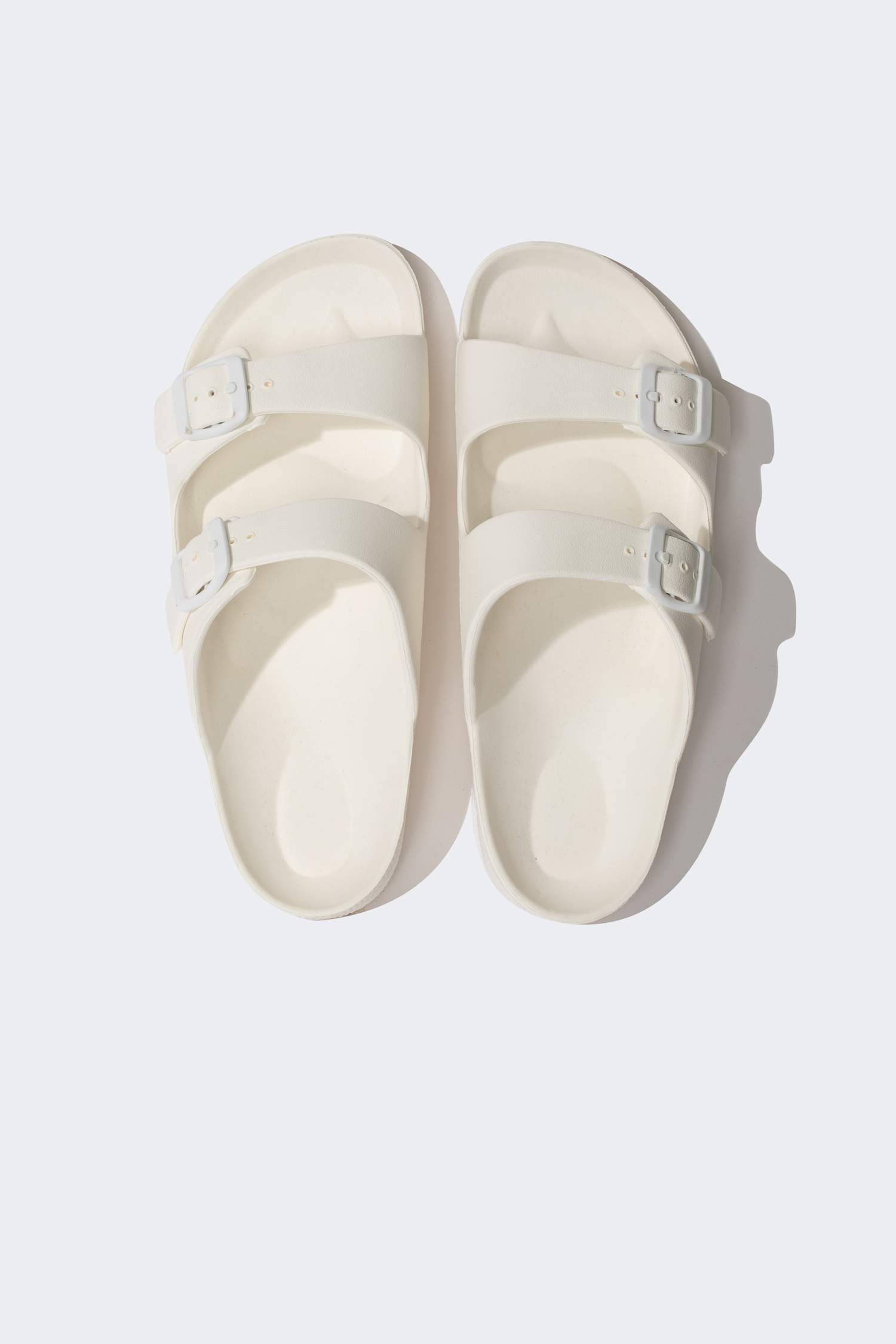 Double Band Buckled Slippers