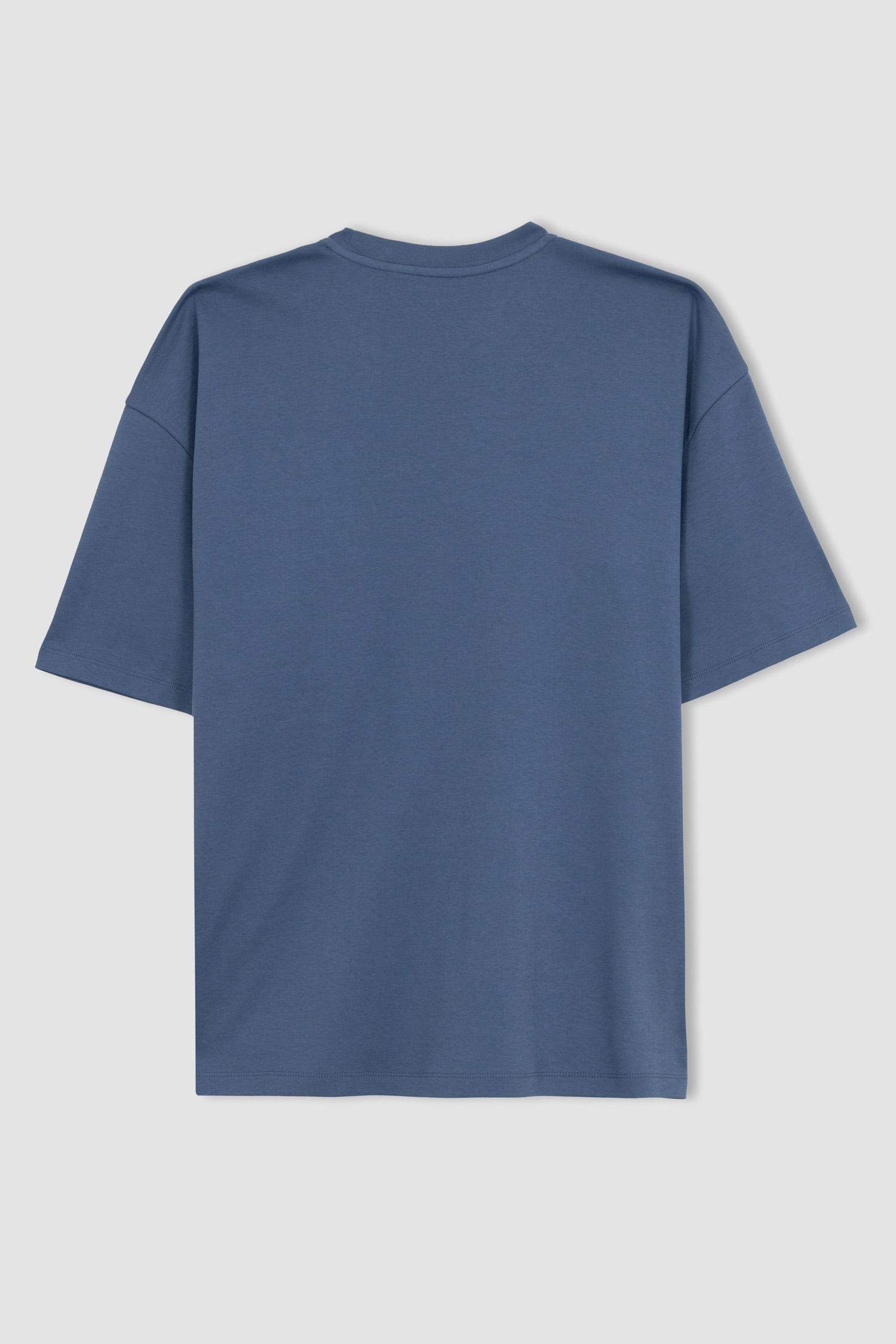 Футболка оверсайз с круглым вырезом из 100% хлопка