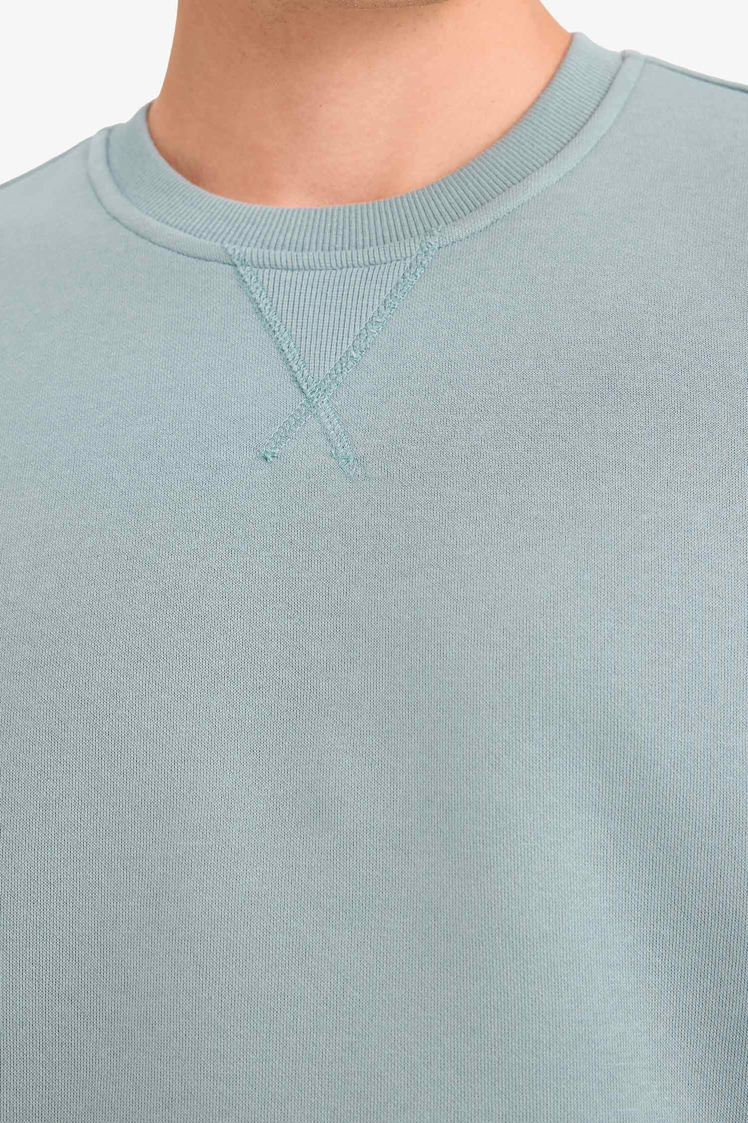 Regular Fit Bisiklet Yaka Basic Düz Kalın Sweatshirt