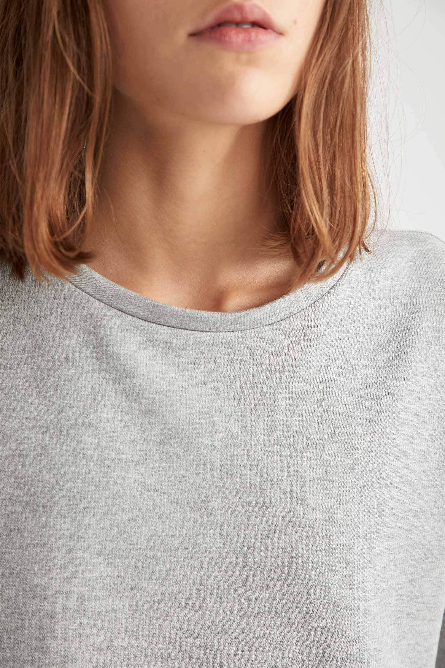 defacto gri sweatshirt