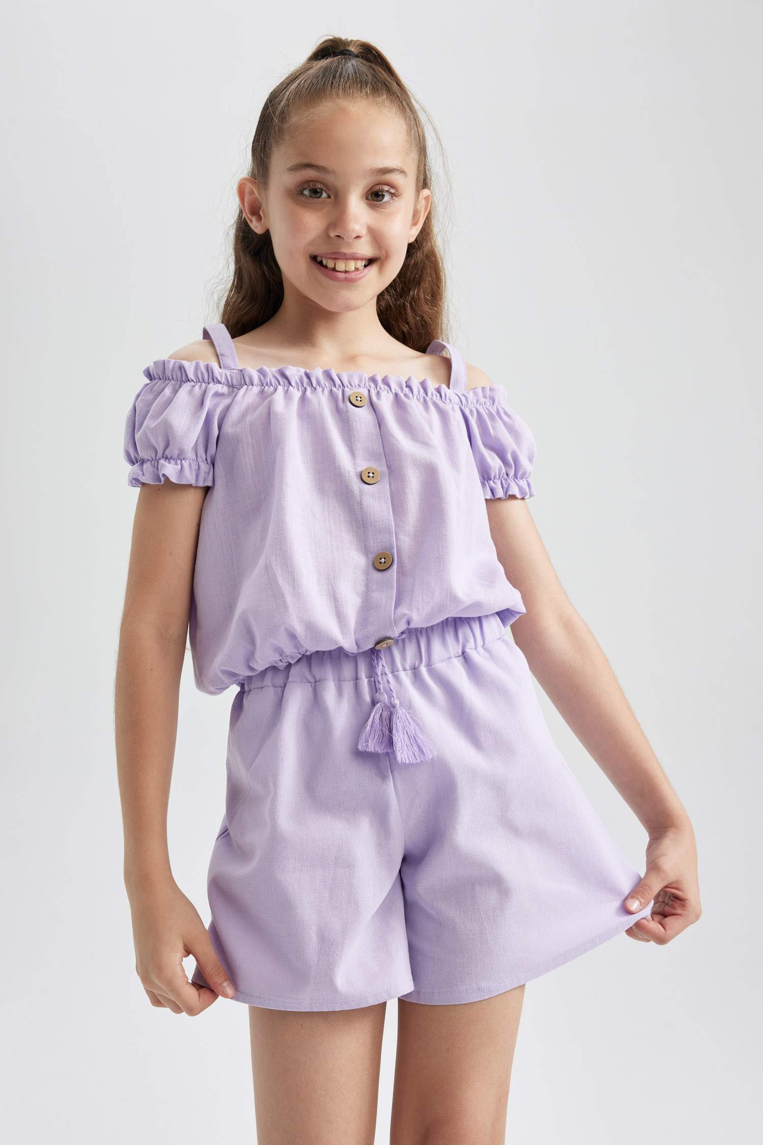 Purple GIRLS & TEENS Girl Elasticated Waist Mini Short 2473532 | DeFacto